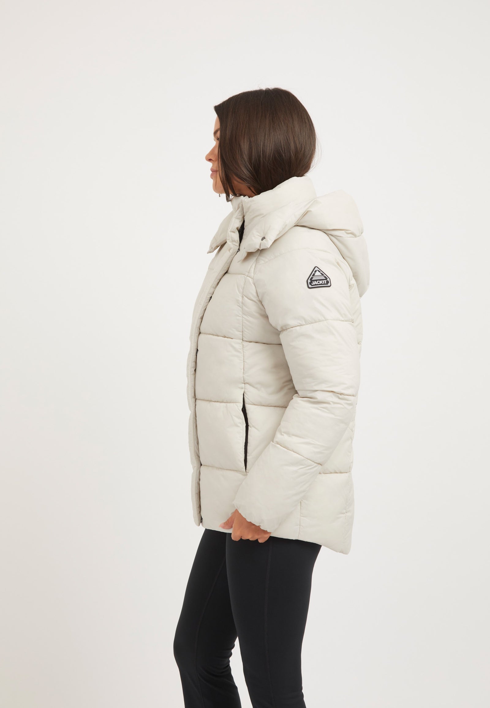 Cloud Prime Jacket Stone on model back view by JACK1T