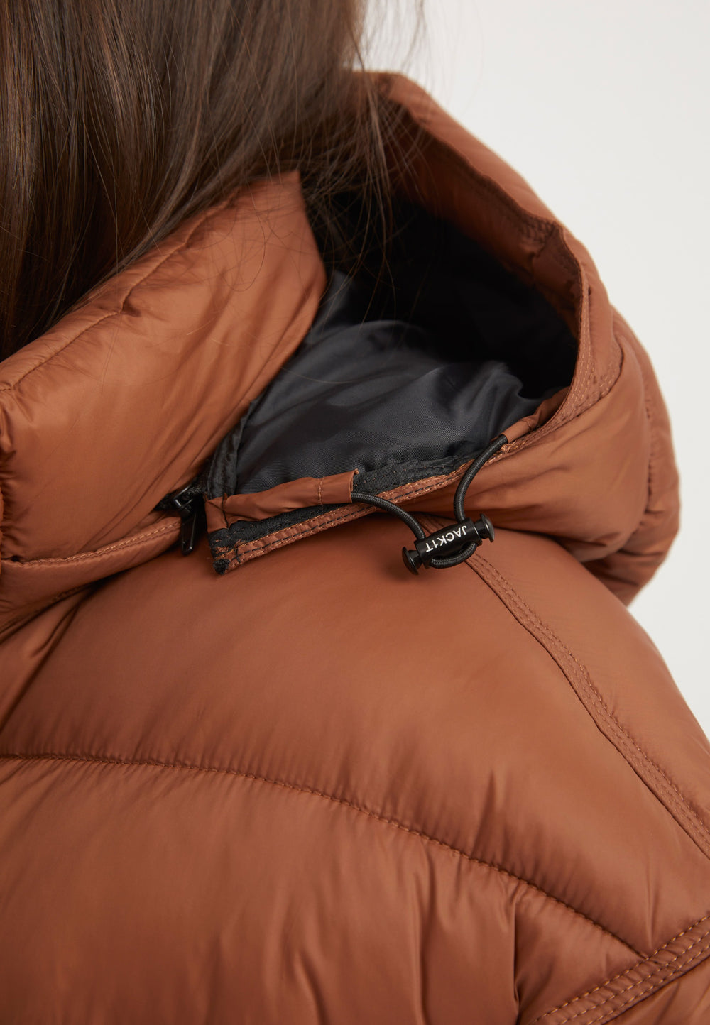 Cloud Boss ONELOFT Puffer Jacket Mocha detail shot by JACK1T