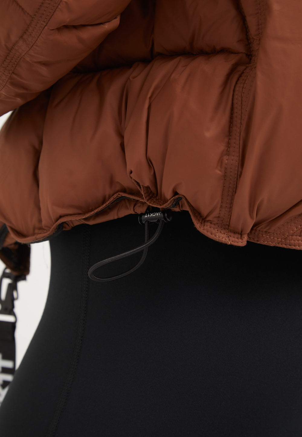 Cloud Boss ONELOFT Puffer Jacket Mocha detail shot by JACK1T