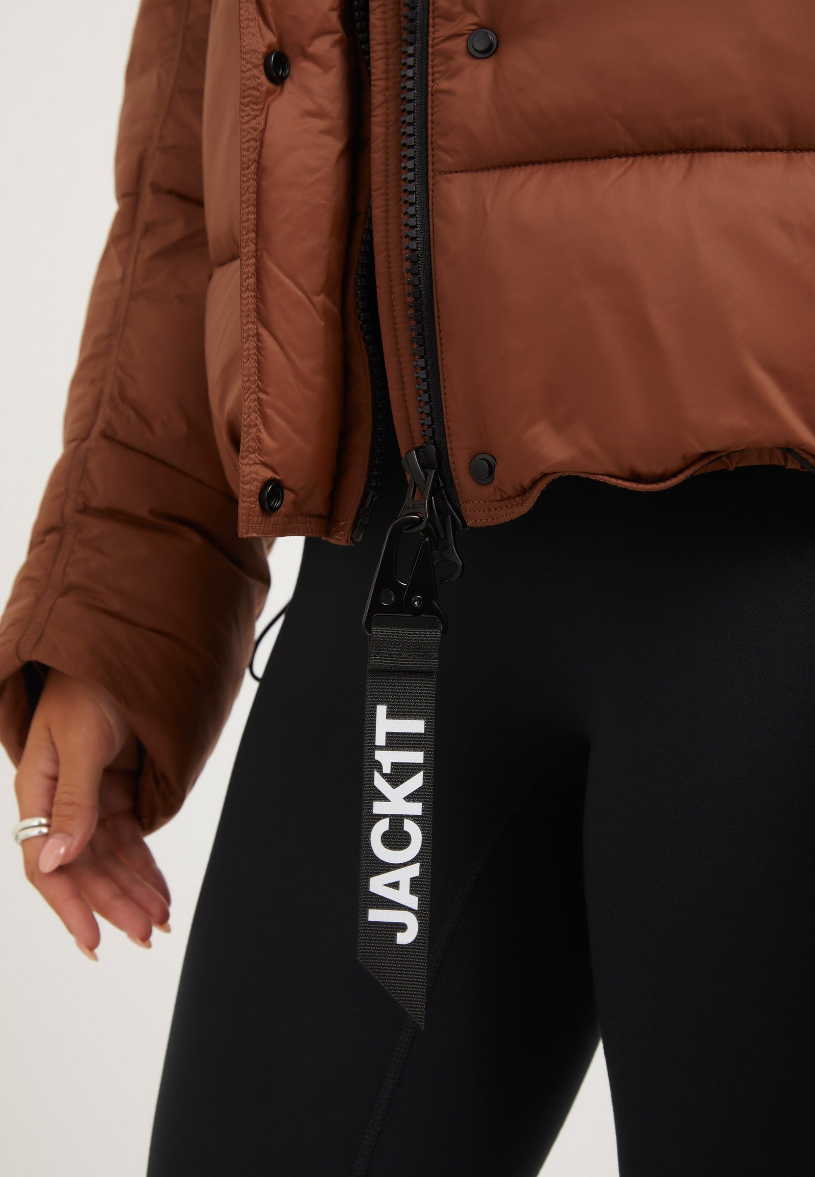 Cloud Boss ONELOFT Puffer Jacket Mocha detail shot by JACK1T