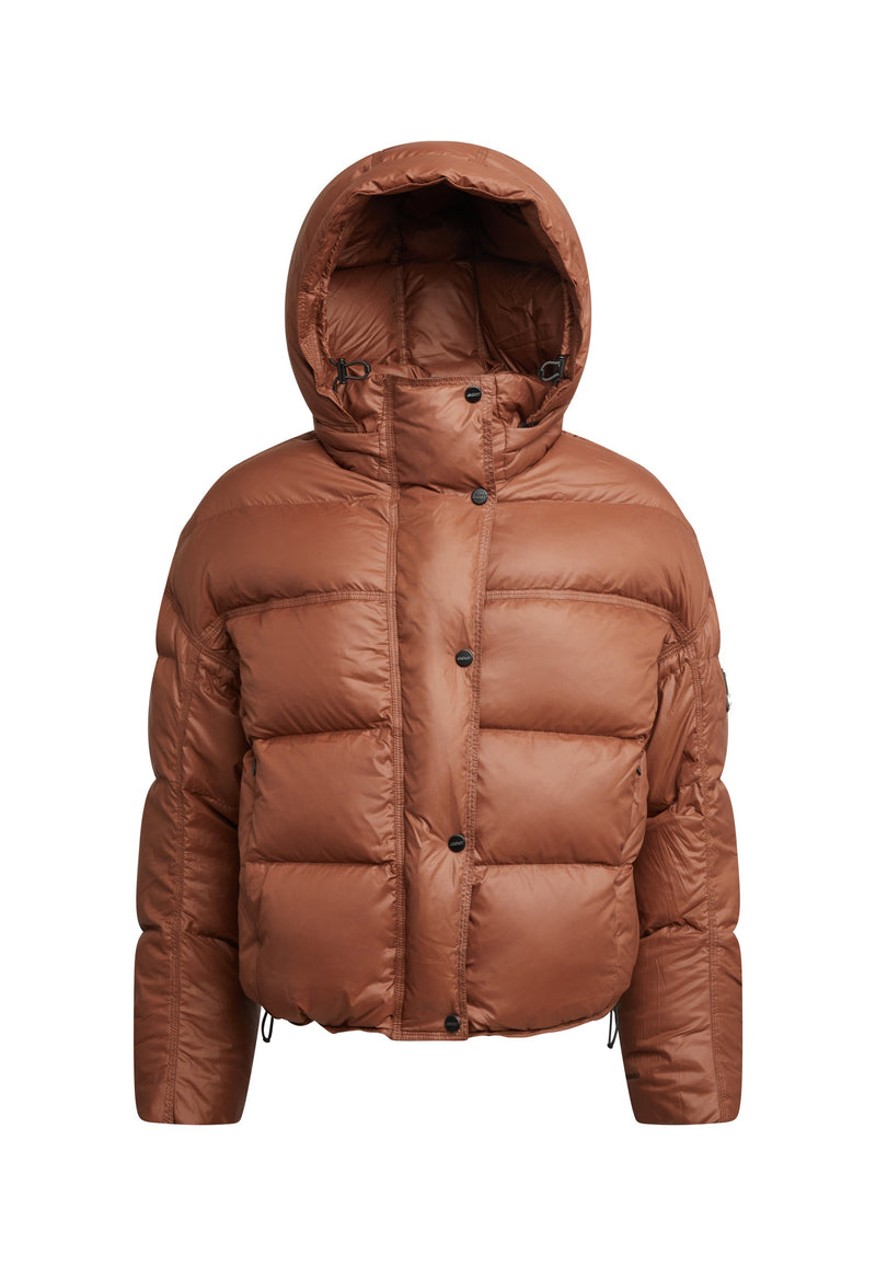Cloud Boss ONELOFT Puffer Jacket Mocha flat lay swatch
