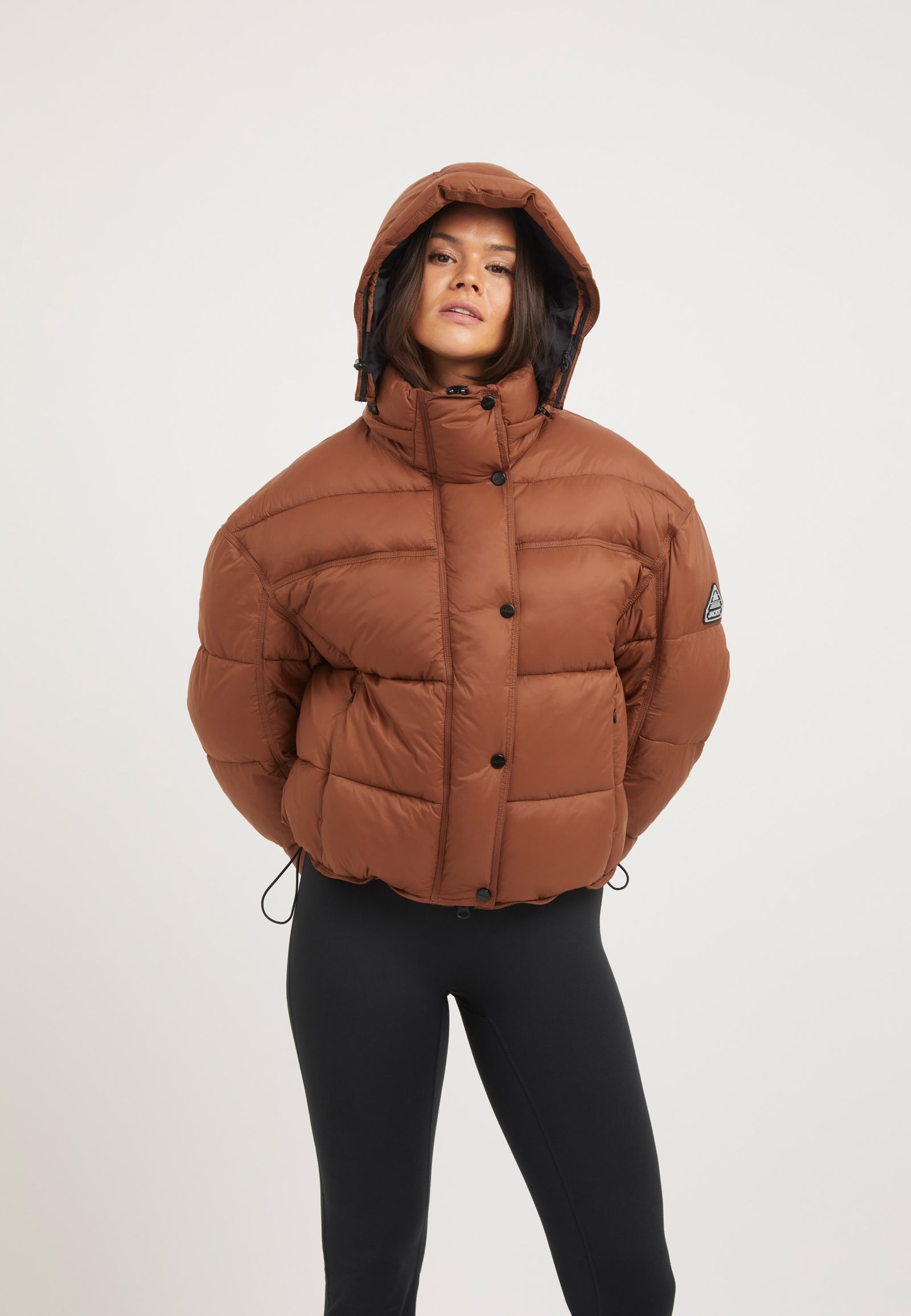 Cloud Boss ONELOFT Puffer Jacket Mocha styled shot by JACK1T