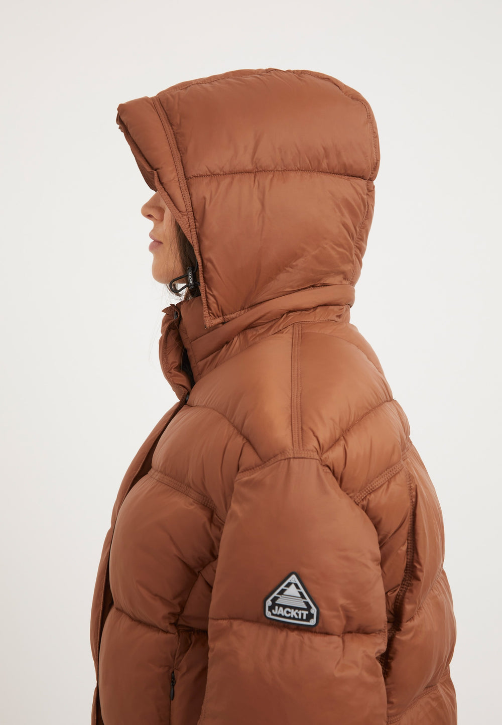 Cloud Boss ONELOFT Puffer Jacket Mocha styled shot by JACK1T