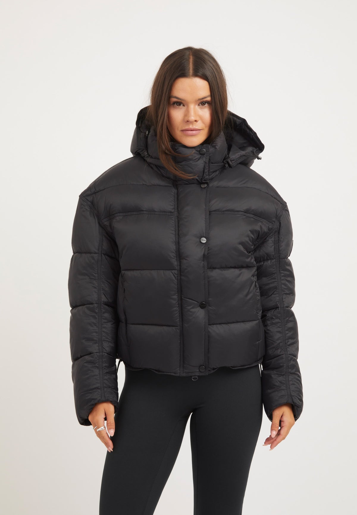 Cloud Boss Jacket Black on model front view by JACK1T