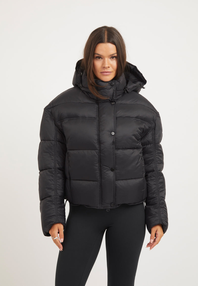 Cloud Boss Jacket Black on model front view by JACK1T