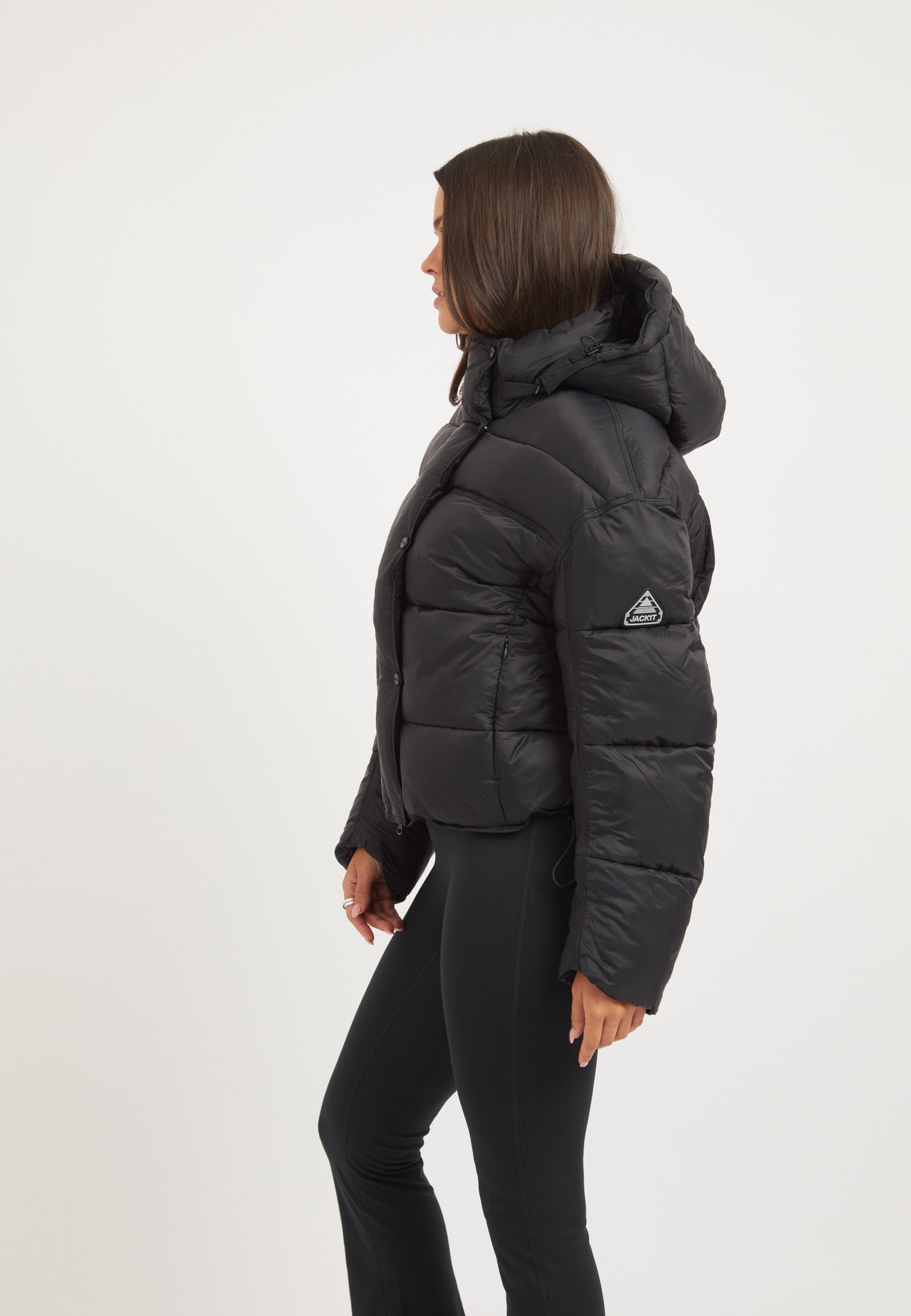 Cloud Boss Jacket Black on model back view by JACK1T