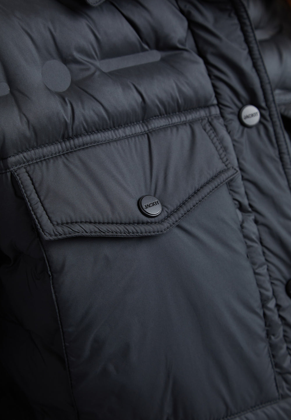 Apollo Shirt Jacket Black detail shot by JACK1T
