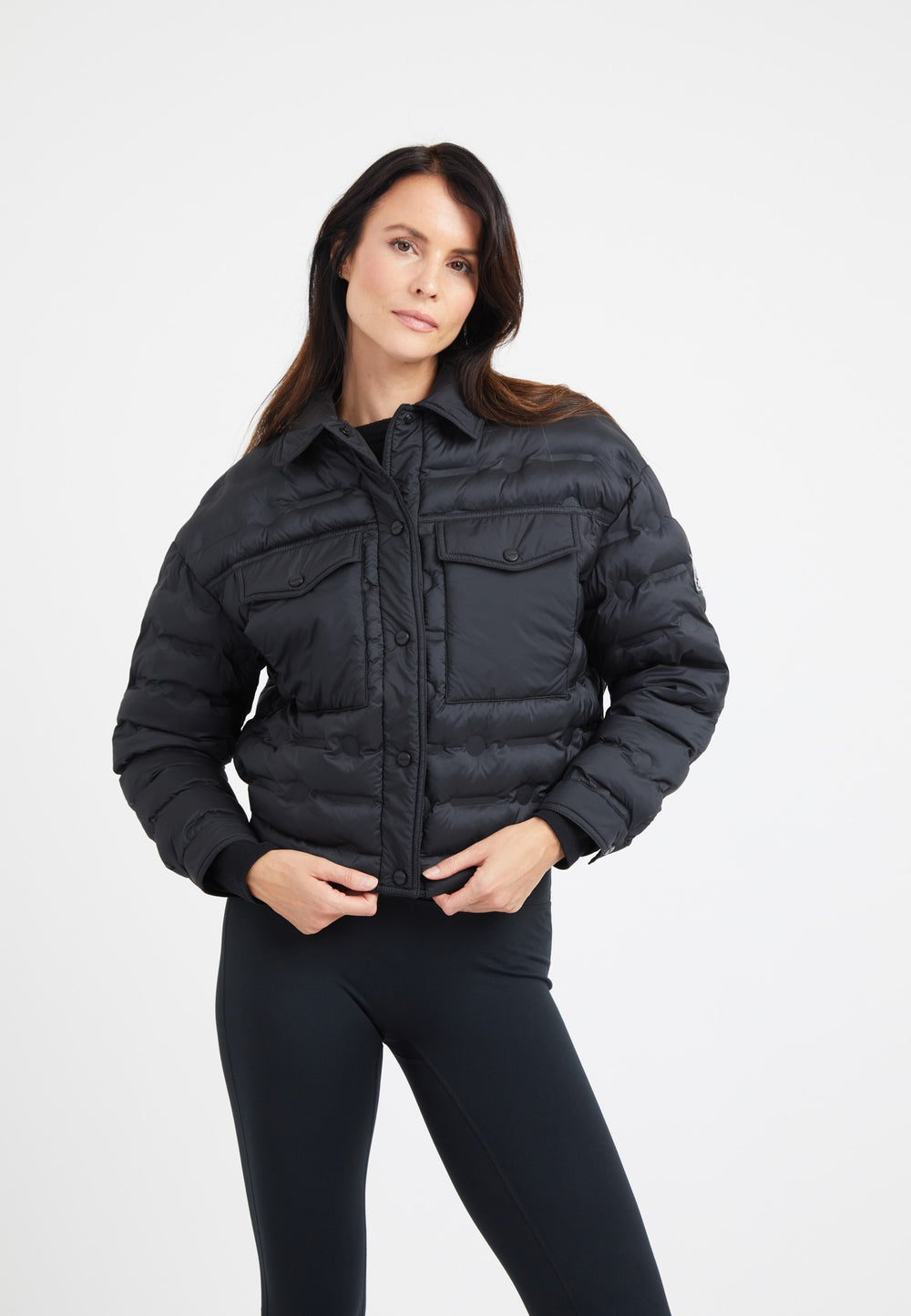 Apollo Shirt Jacket Black on model front view by JACK1T