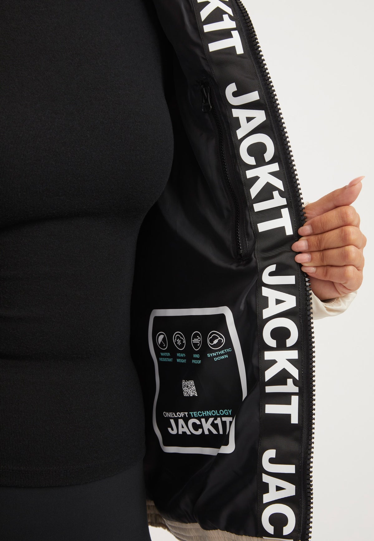 R3D Slick Racer Jacket Stone detail shot by JACK1T
