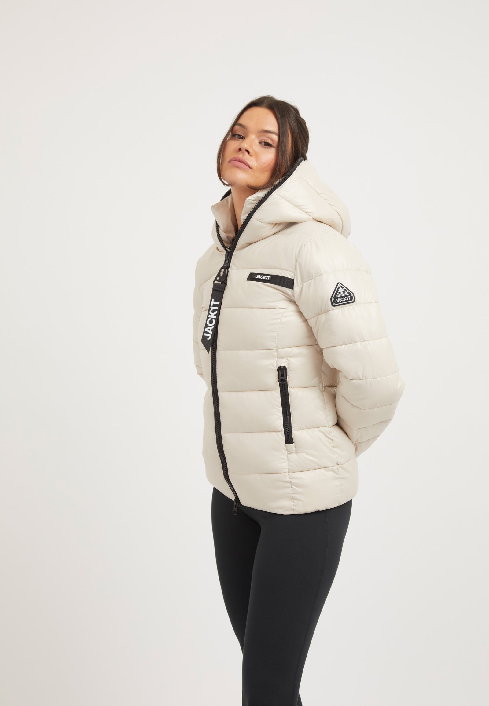 R3D Slick Racer Jacket Stone on model back view by JACK1T