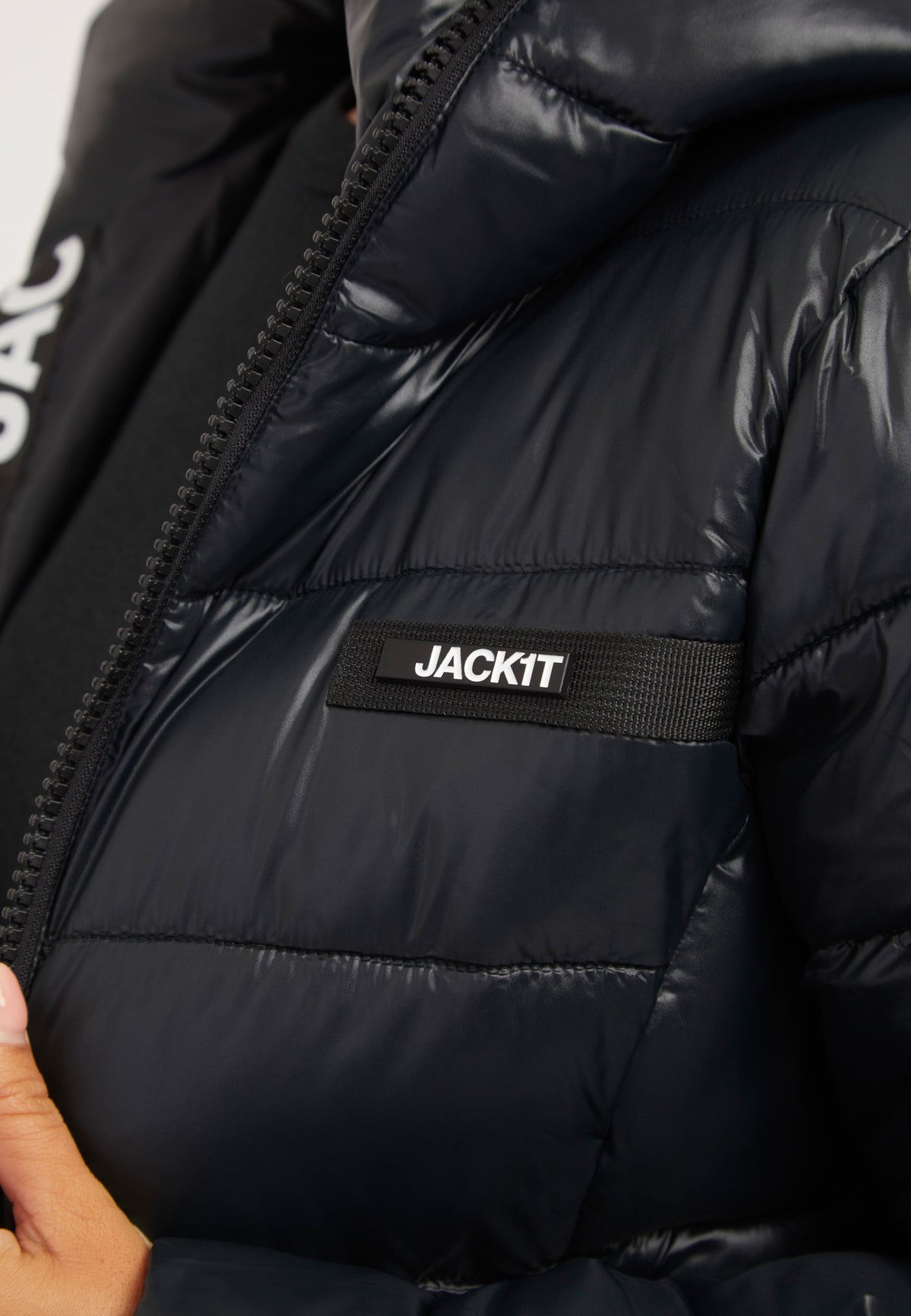 R3D Slick Racer Jacket Black detail shot by JACK1T
