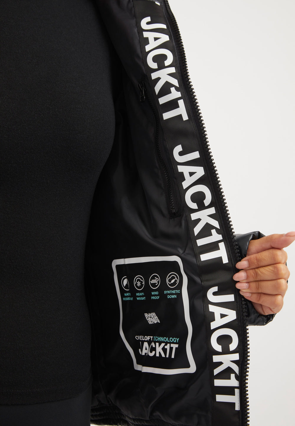 R3D Slick Racer Jacket Black detail shot by JACK1T