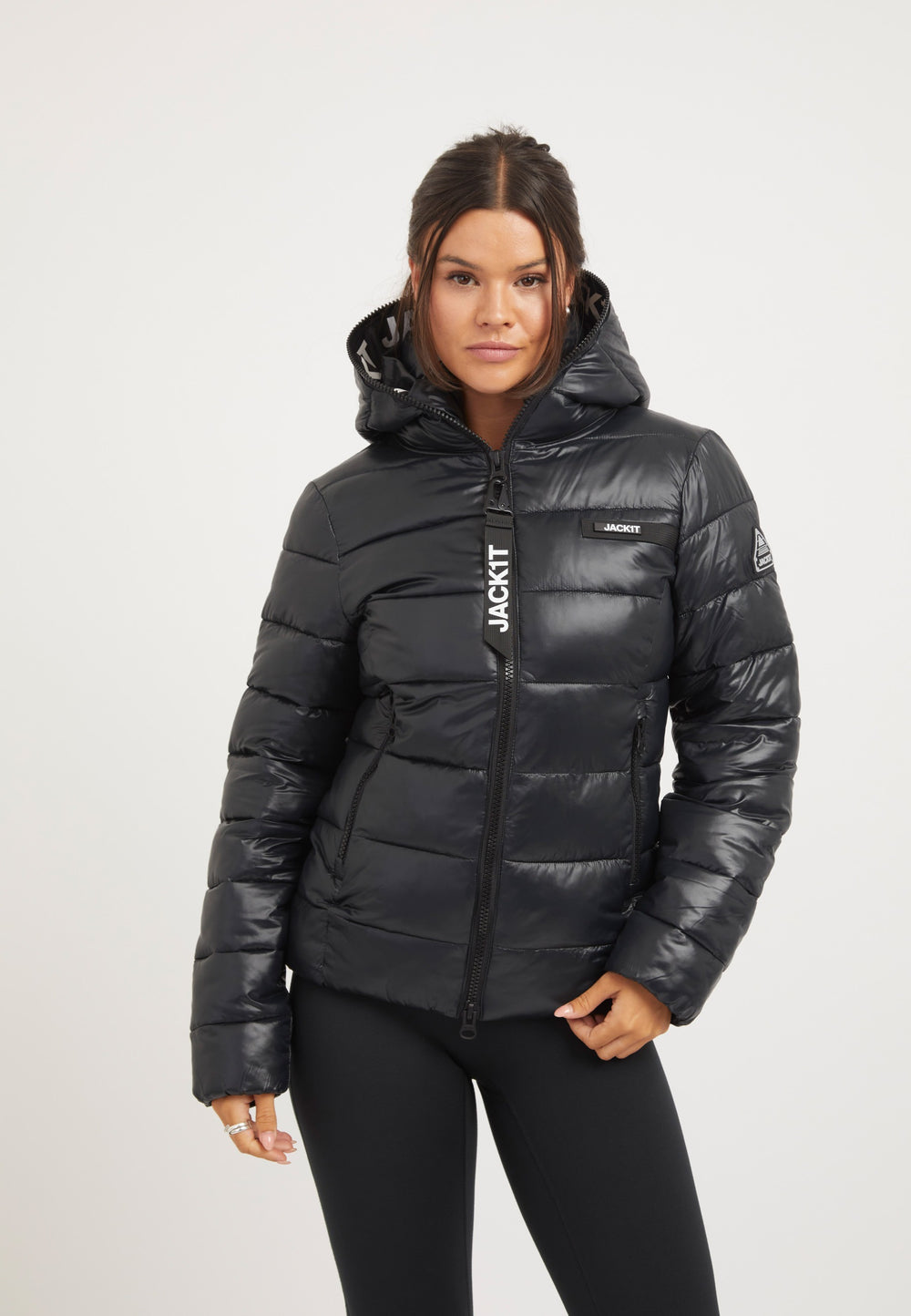 R3D Slick Racer Jacket Black on model front view by JACK1T