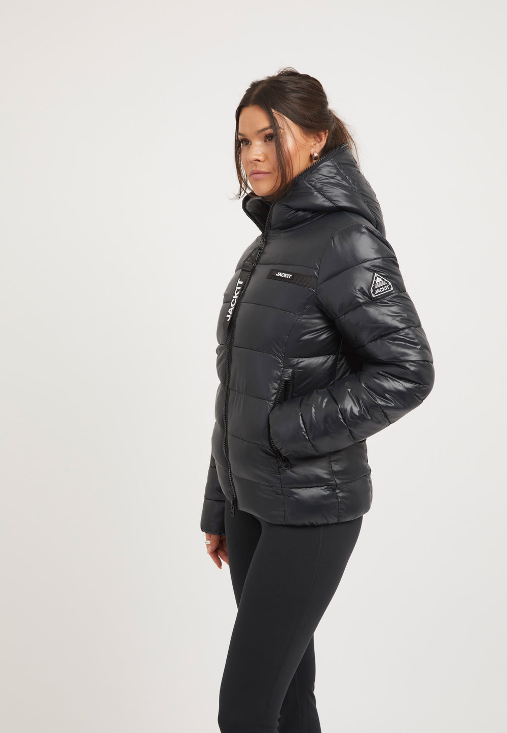 R3D Slick Racer Jacket Black on model back view by JACK1T