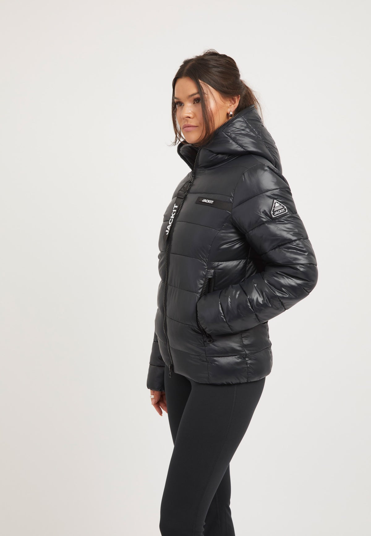 R3D Slick Racer Jacket Black on model back view by JACK1T