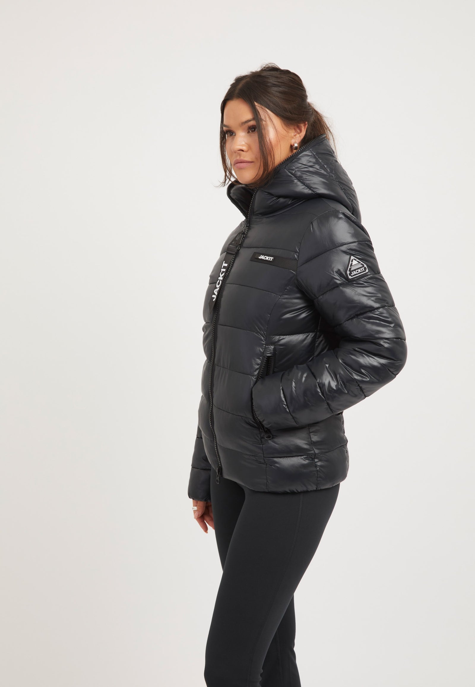 R3D Slick Racer Jacket Black on model back view by JACK1T