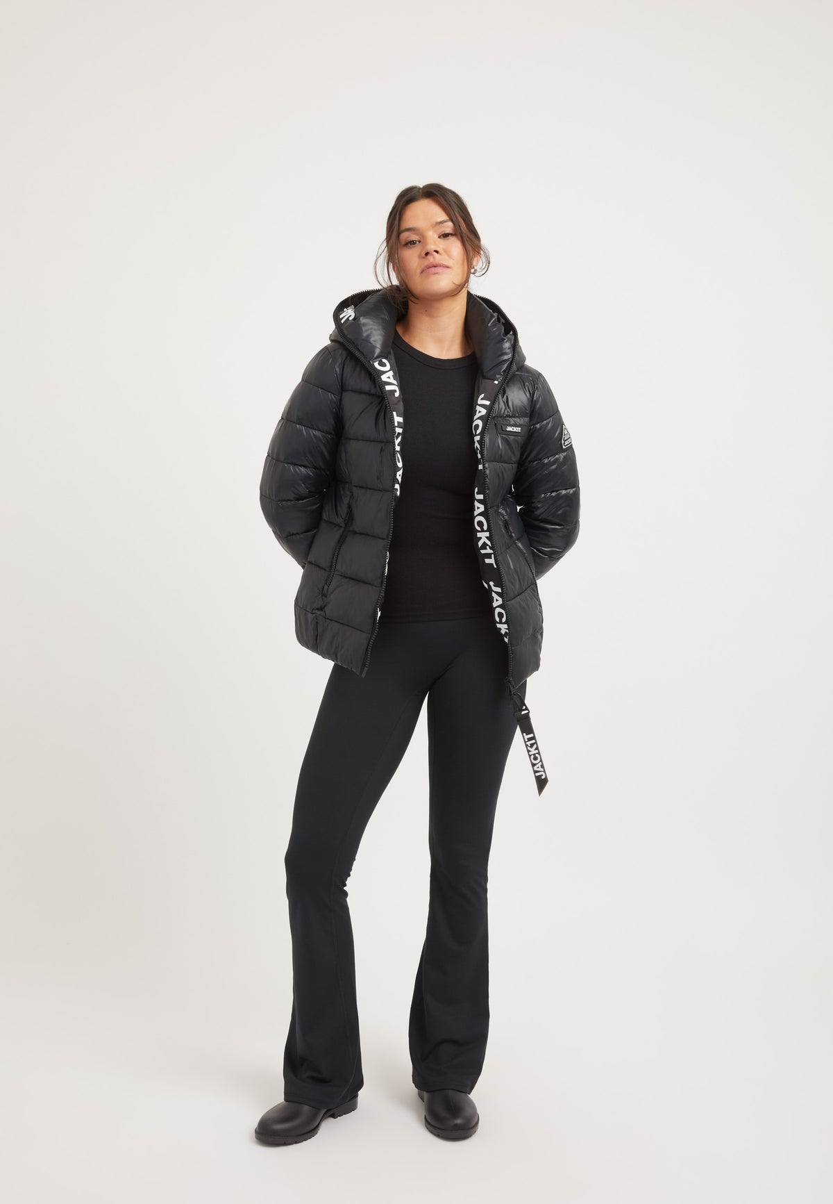 R3D Slick Racer Jacket Black on model detail by JACK1T