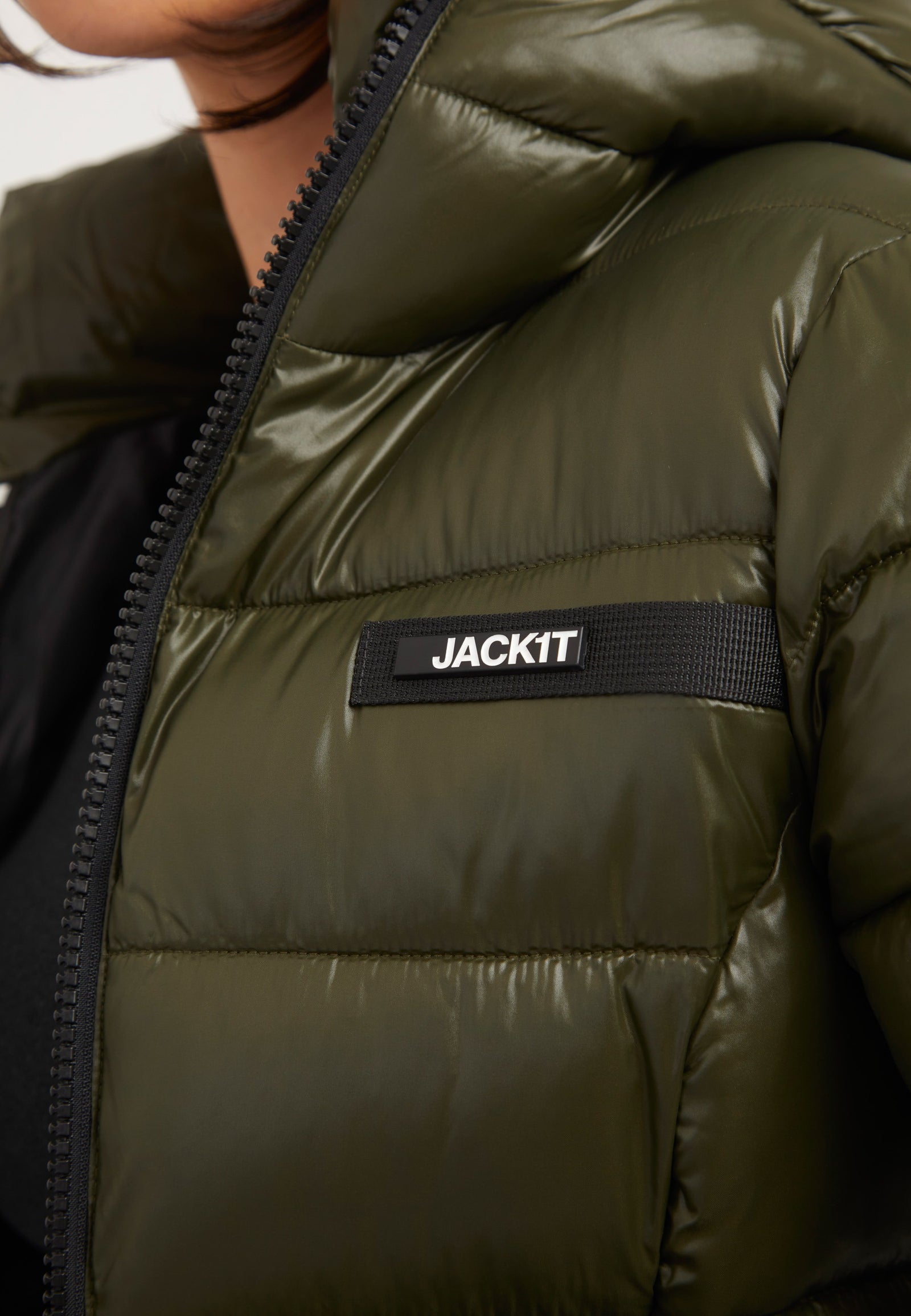 R3D Slick Racer Jacket Olive detail shot by JACK1T