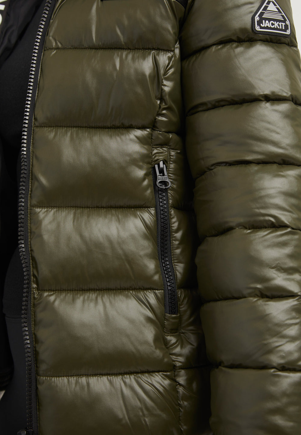 R3D Slick Racer Jacket Olive detail shot by JACK1T
