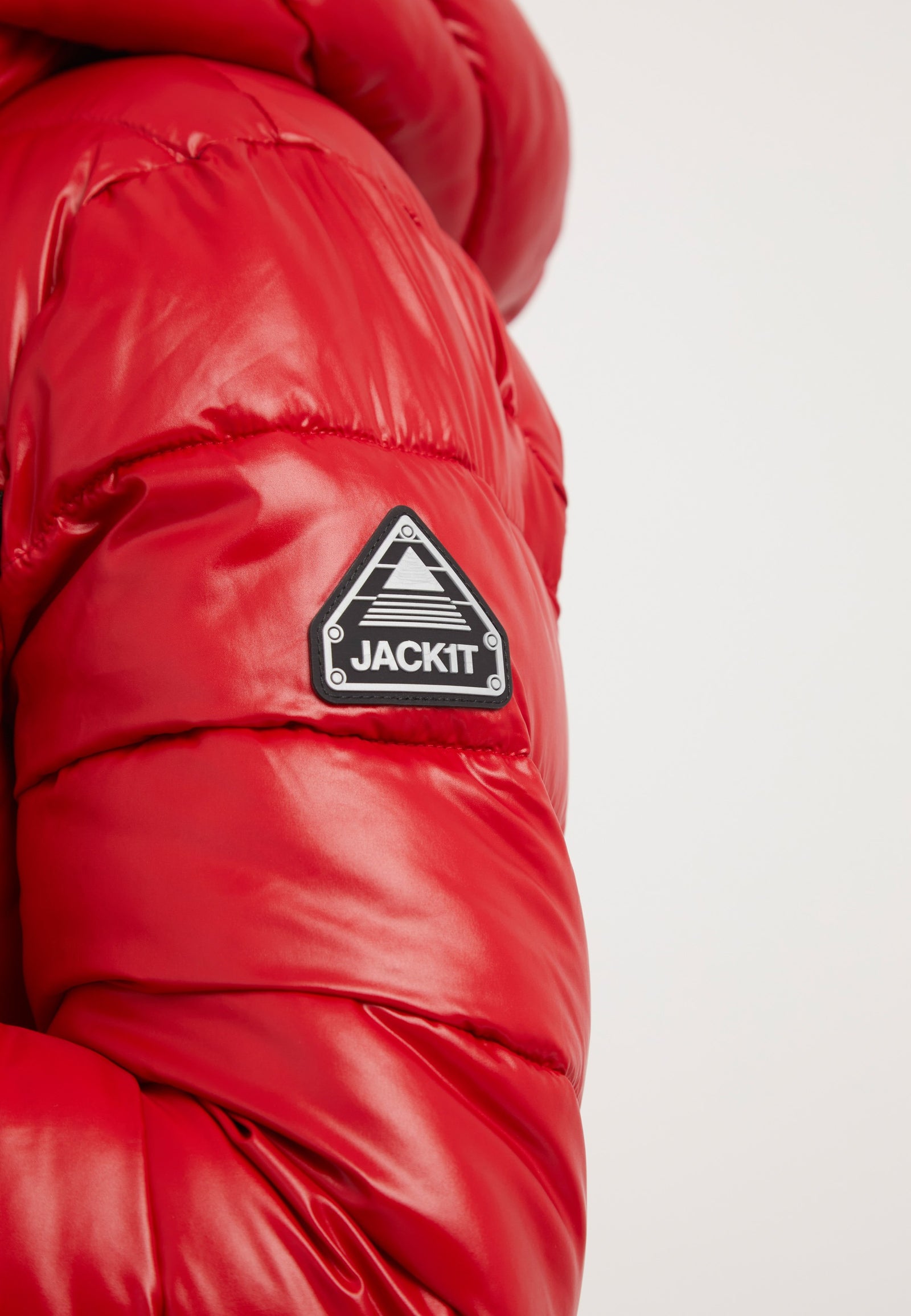 R3D Slick Racer Jacket Cherry Red detail shot by JACK1T