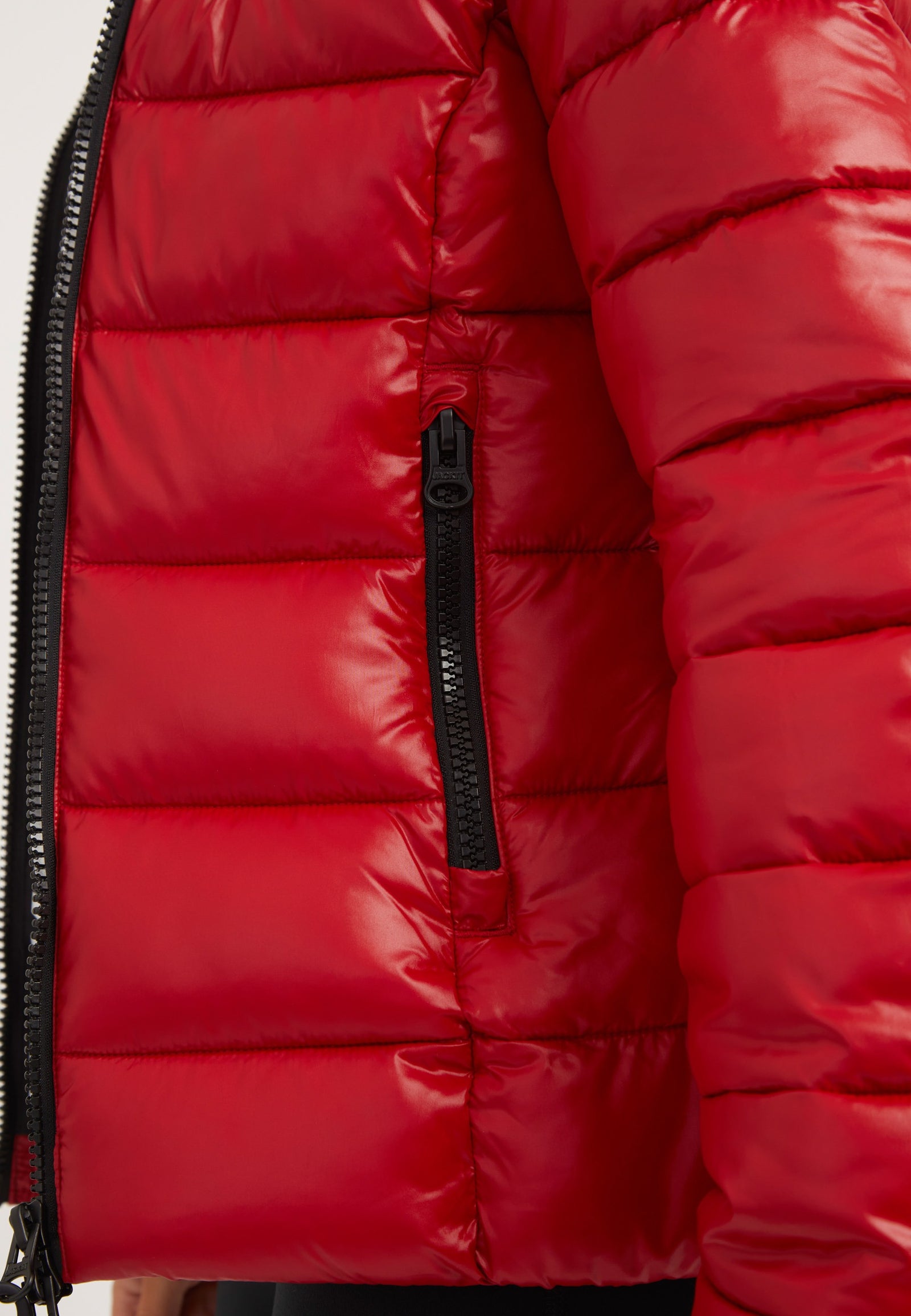 R3D Slick Racer Jacket Cherry Red detail shot by JACK1T