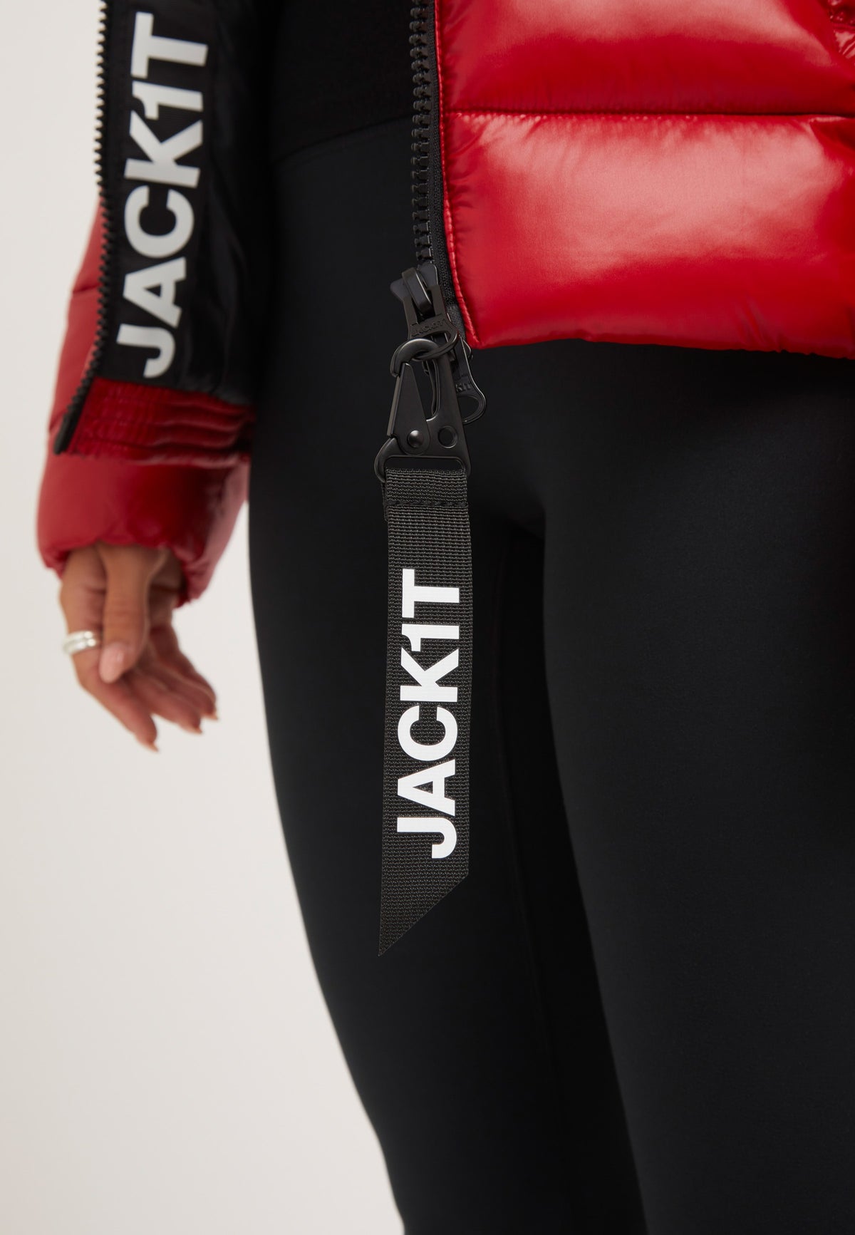 R3D Slick Racer Jacket Cherry Red detail shot by JACK1T