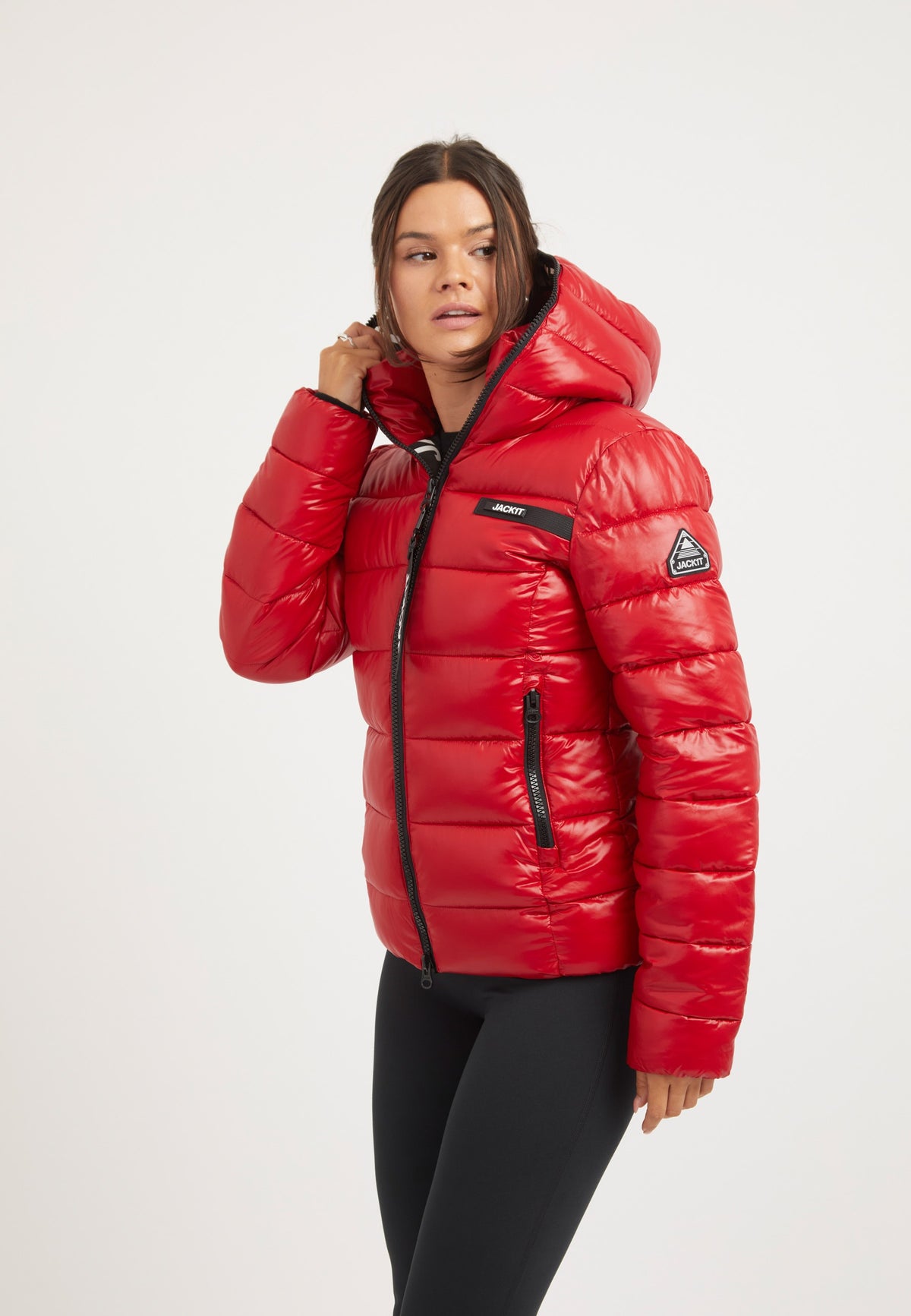 R3D Slick Racer Jacket Cherry Red on model back view by JACK1T