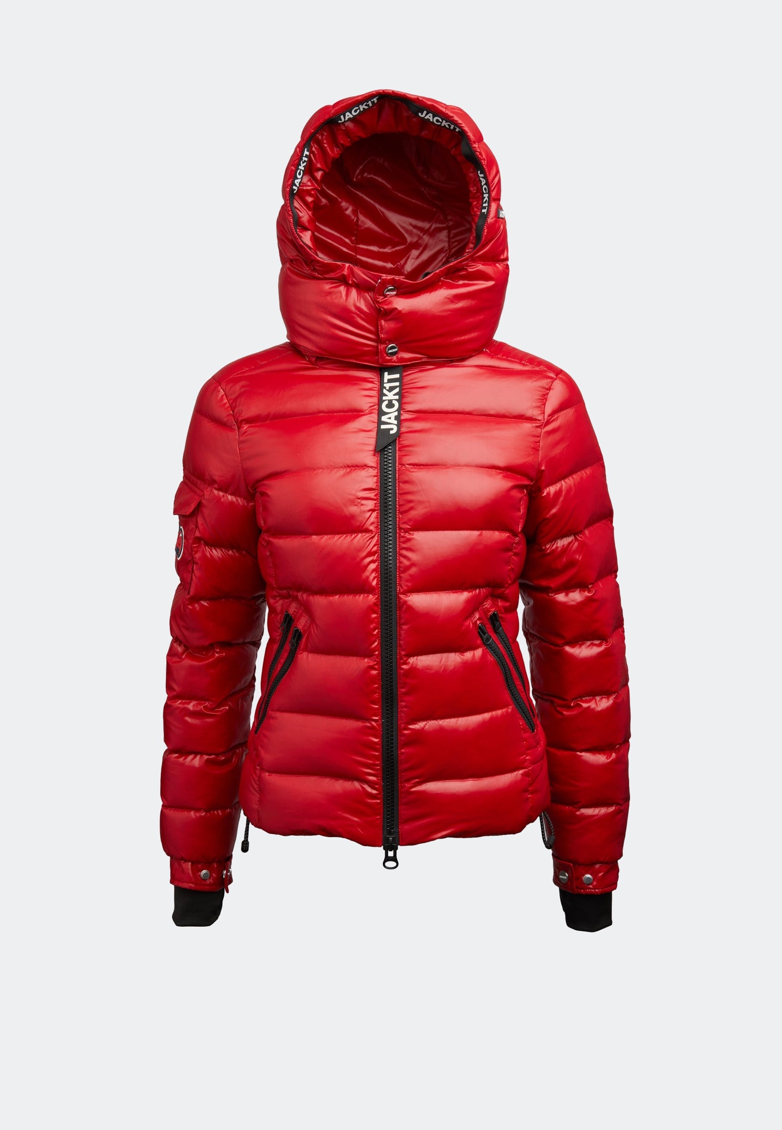 R3D Slick Racer Jacket Cherry Red flat lay swatch