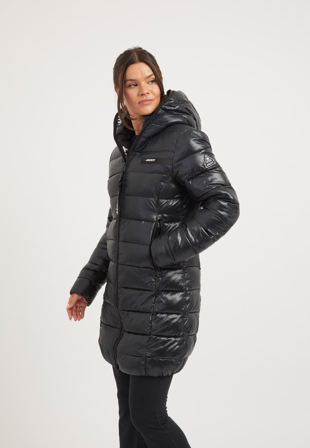 R3D Slick Coat Black on model back view by JACK1T