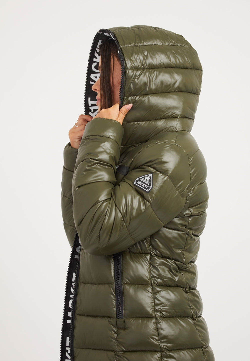 R3D Slick Coat Olive styled shot by JACK1T