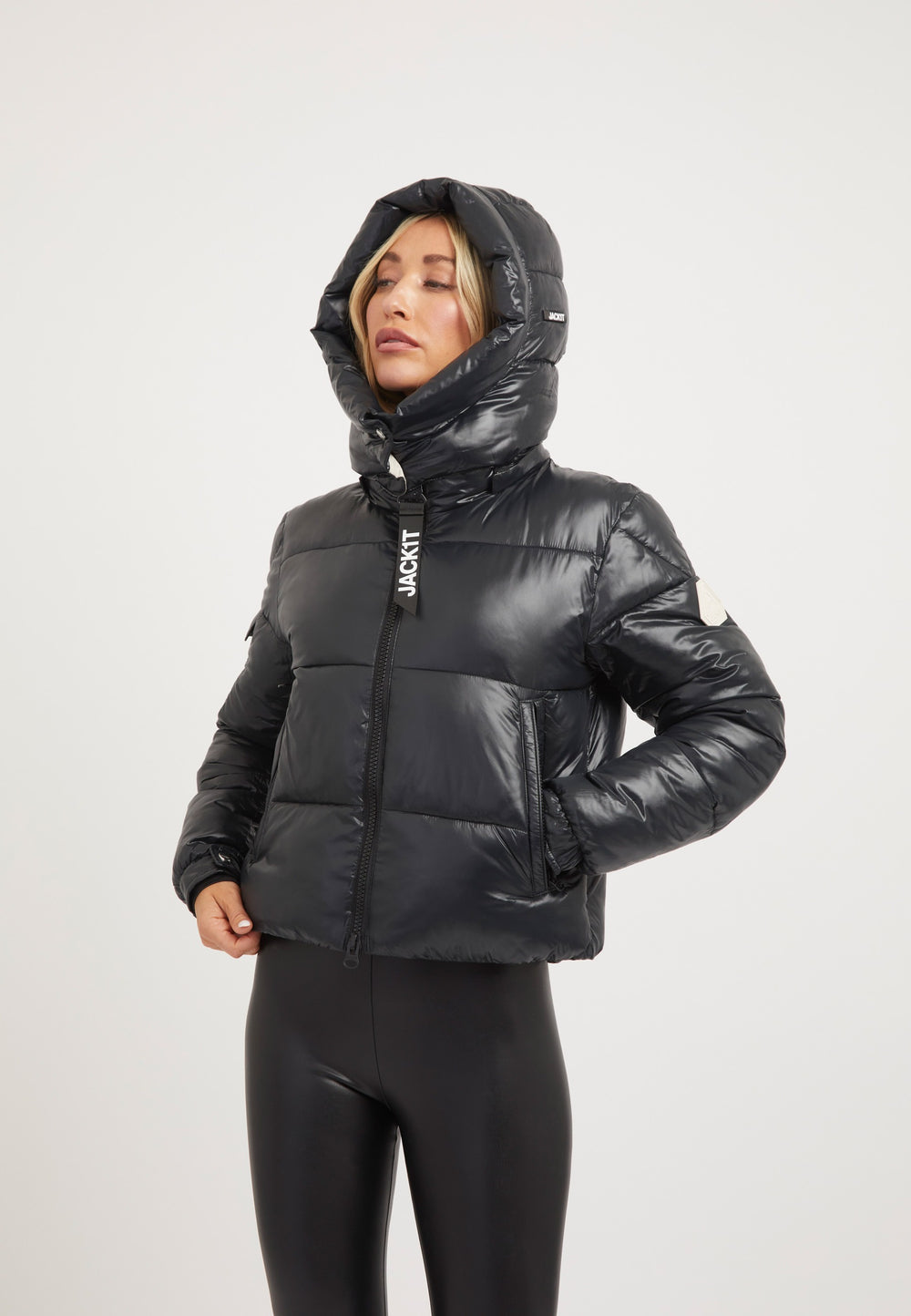 EZ Racer Slick Hood Jacket Black/Pink detail shot by JACK1T