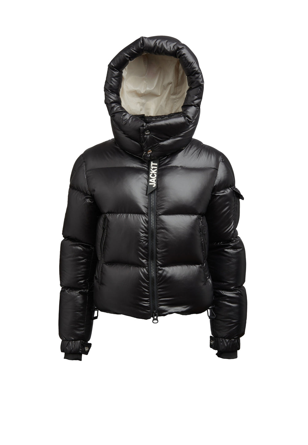EZ Racer Slick Hood Jacket Black/Pink flat lay swatch