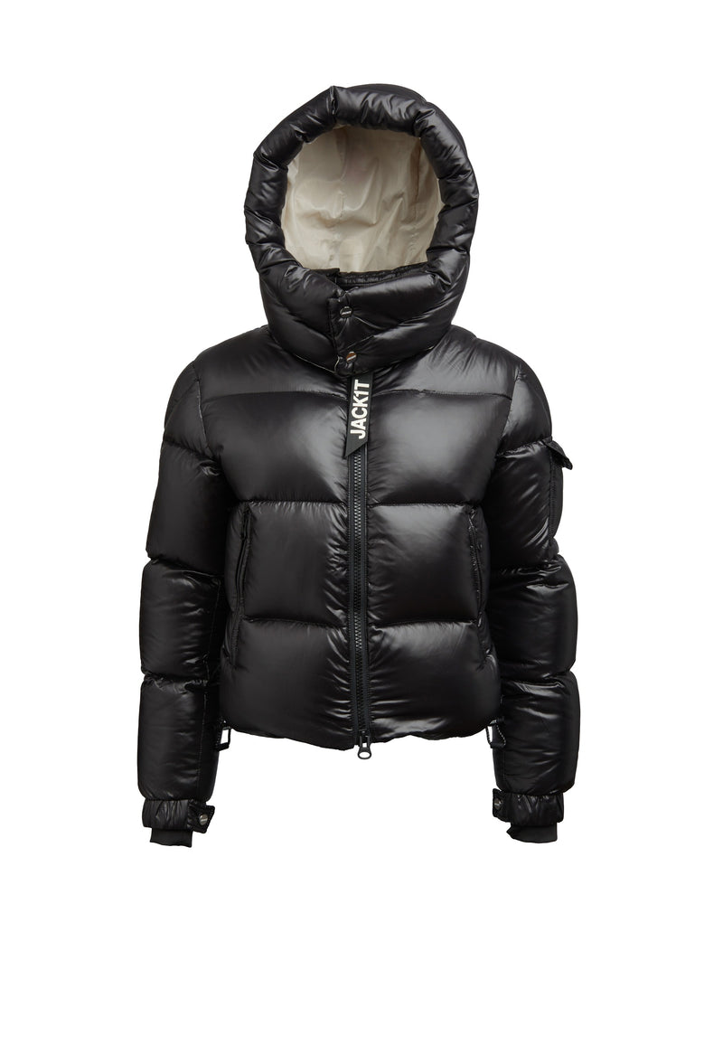EZ Racer Slick Hood Jacket Black/Pink flat lay swatch