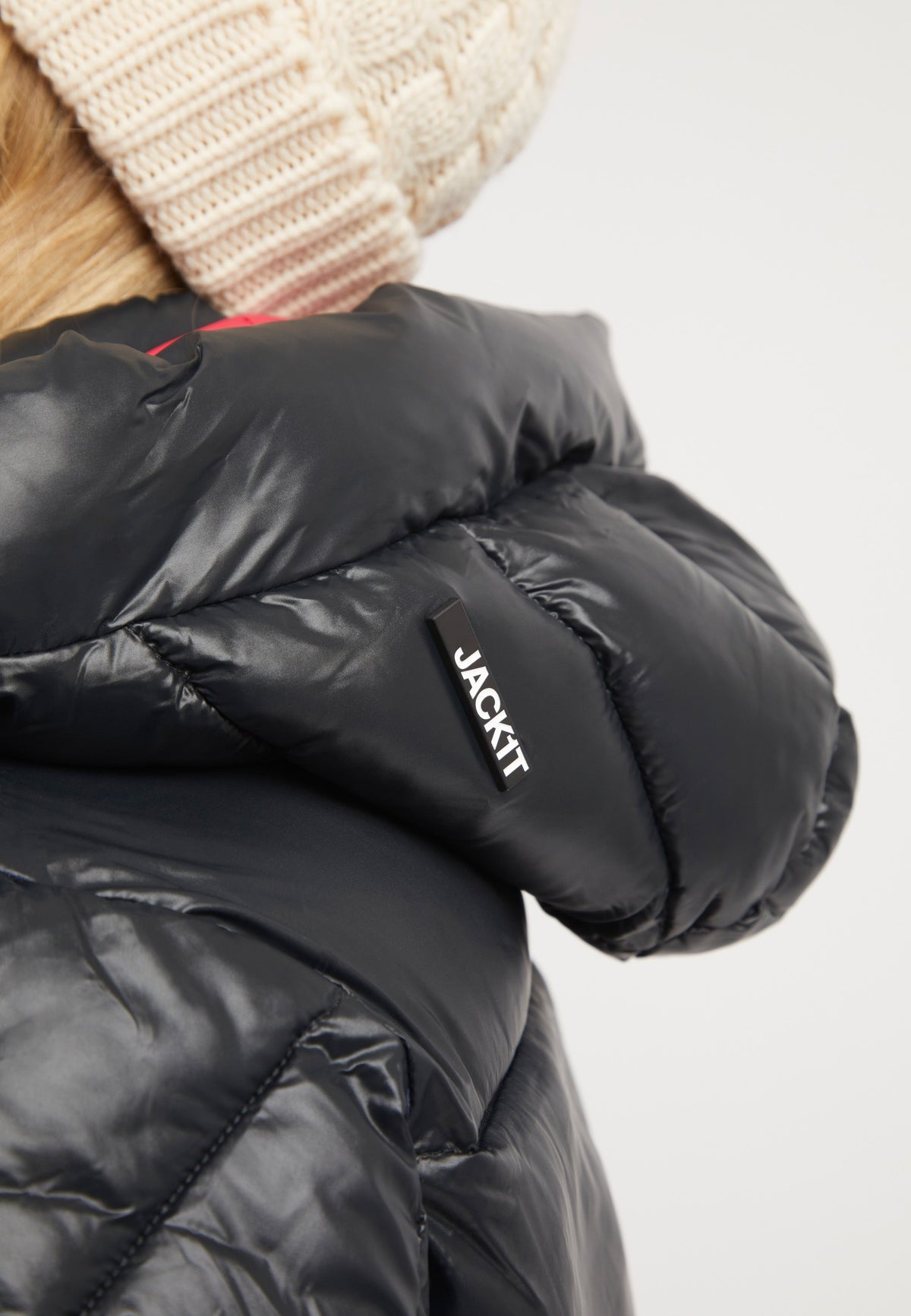 EZ Racer Slick Hood Jacket Black/Stone detail shot by JACK1T