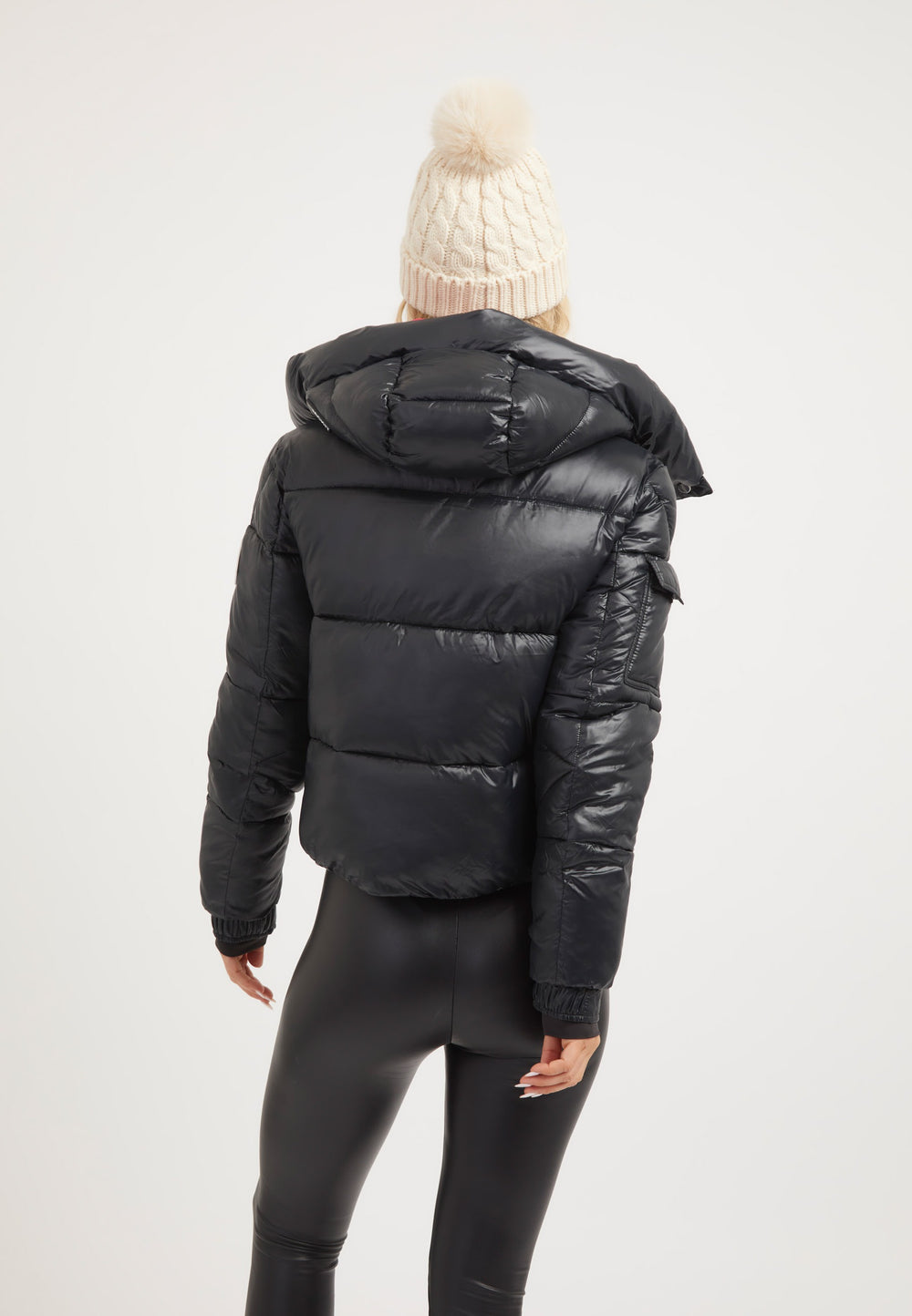 EZ Racer Slick Hood Jacket Black/Stone on model full length by JACK1T