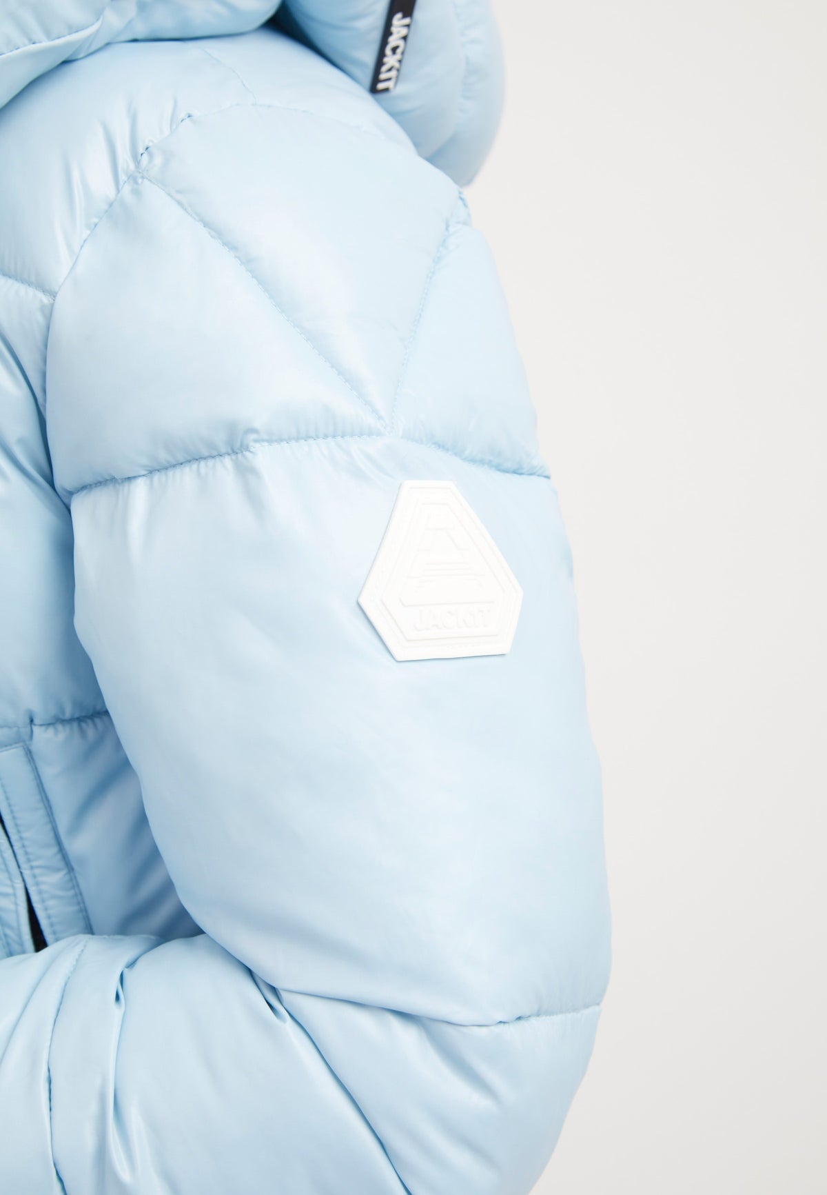 EZ Racer Slick Hood Jacket Powder Blue detail shot by JACK1T