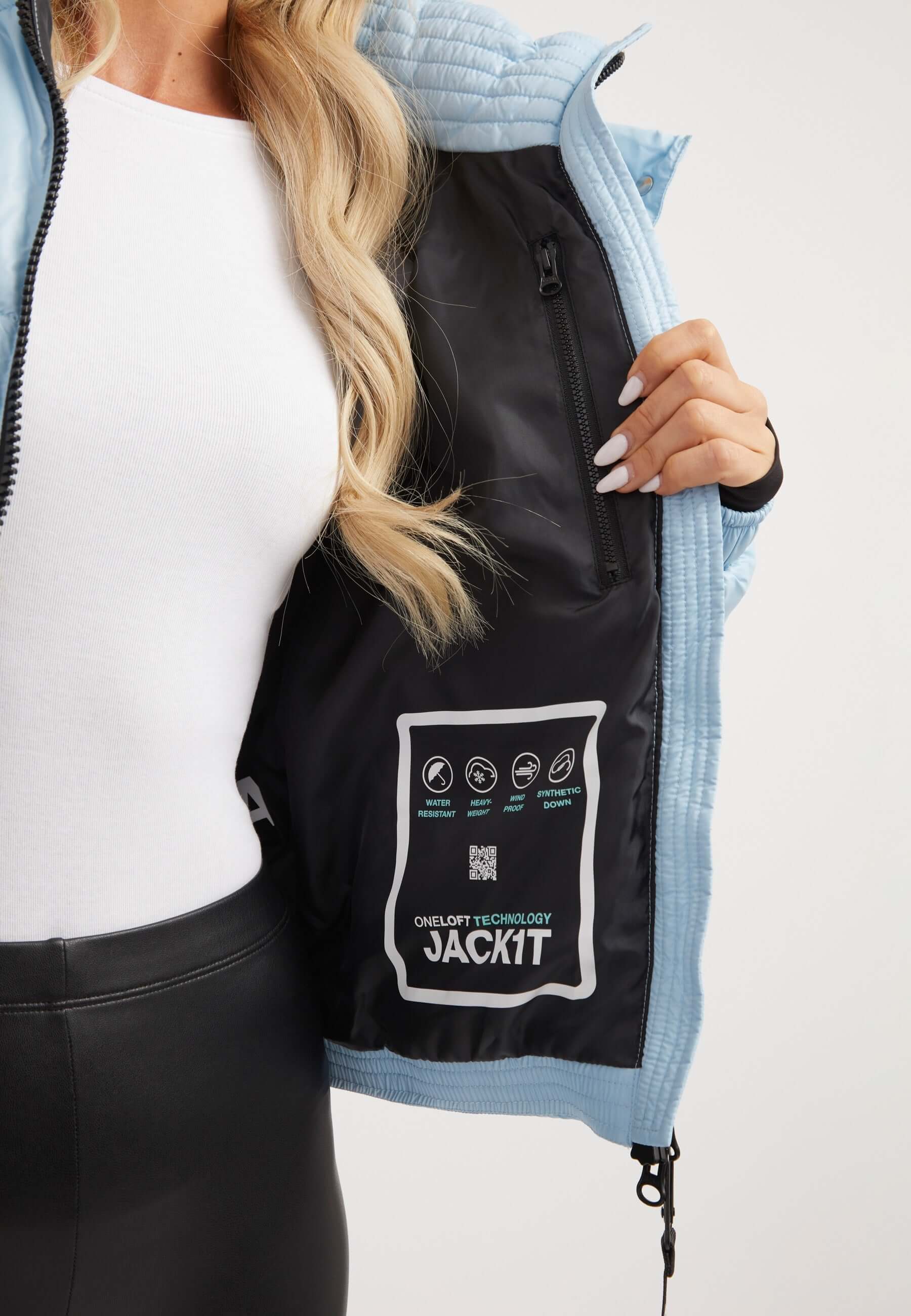 Short Blue Jacket - EZ Racer Slick Hood in Powder Blue – JACK1T