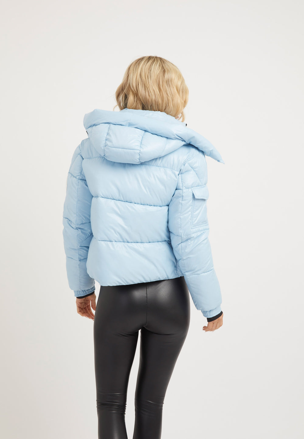 EZ Racer Slick Hood Jacket Powder Blue on model full length by JACK1T