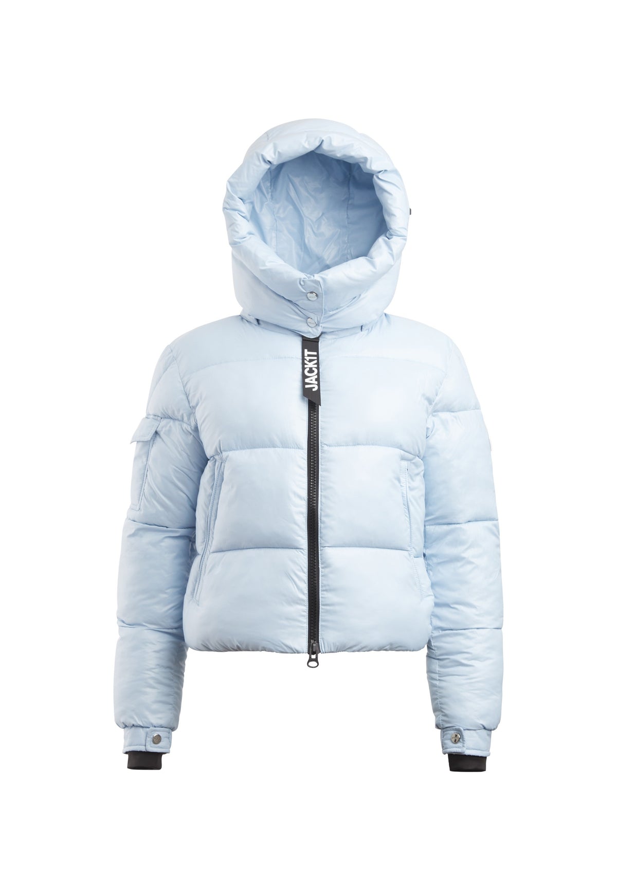 EZ Racer Slick Hood Jacket Powder Blue flat lay swatch