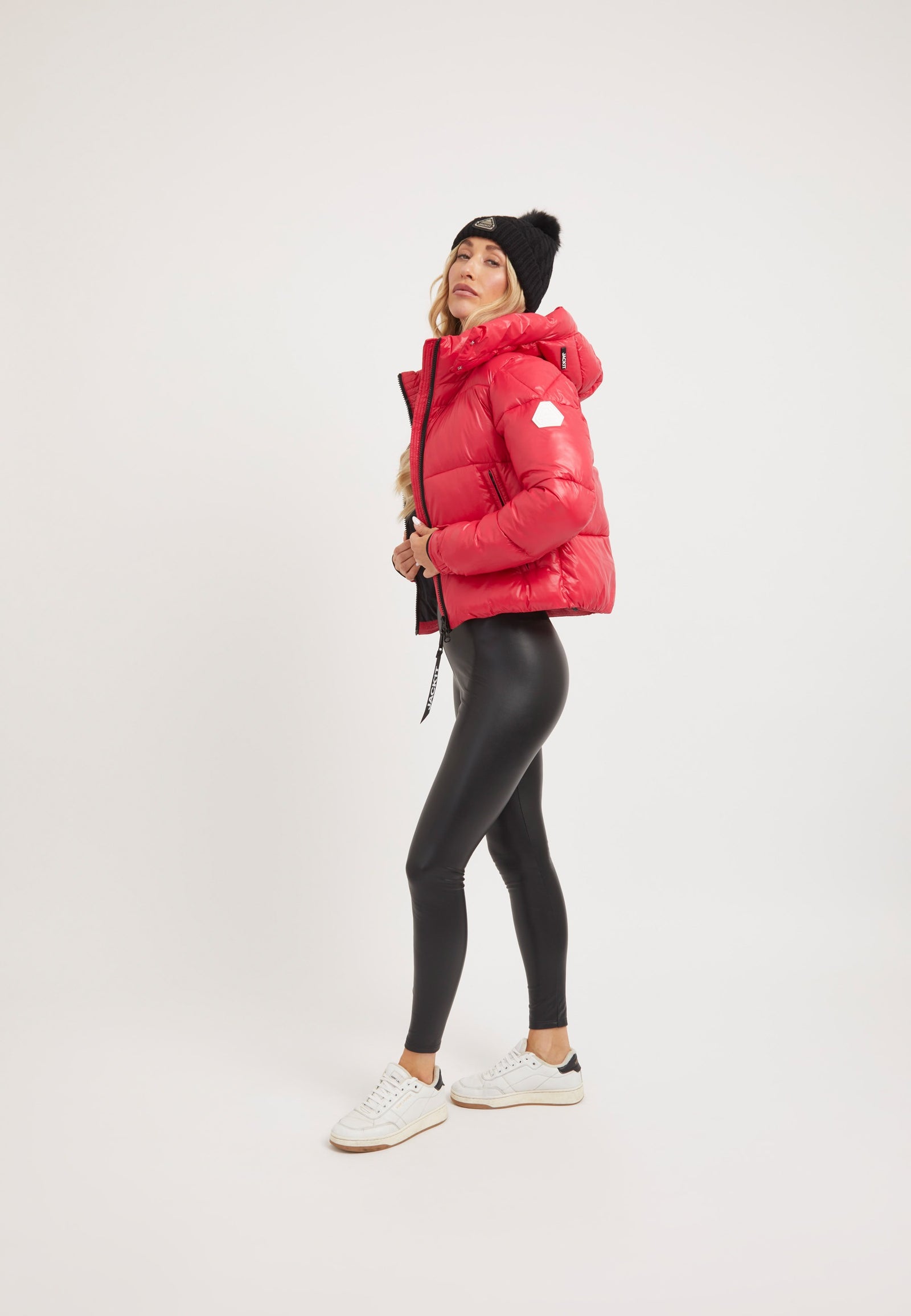 EZ Racer Slick Hood Jacket Pink on model detail by JACK1T