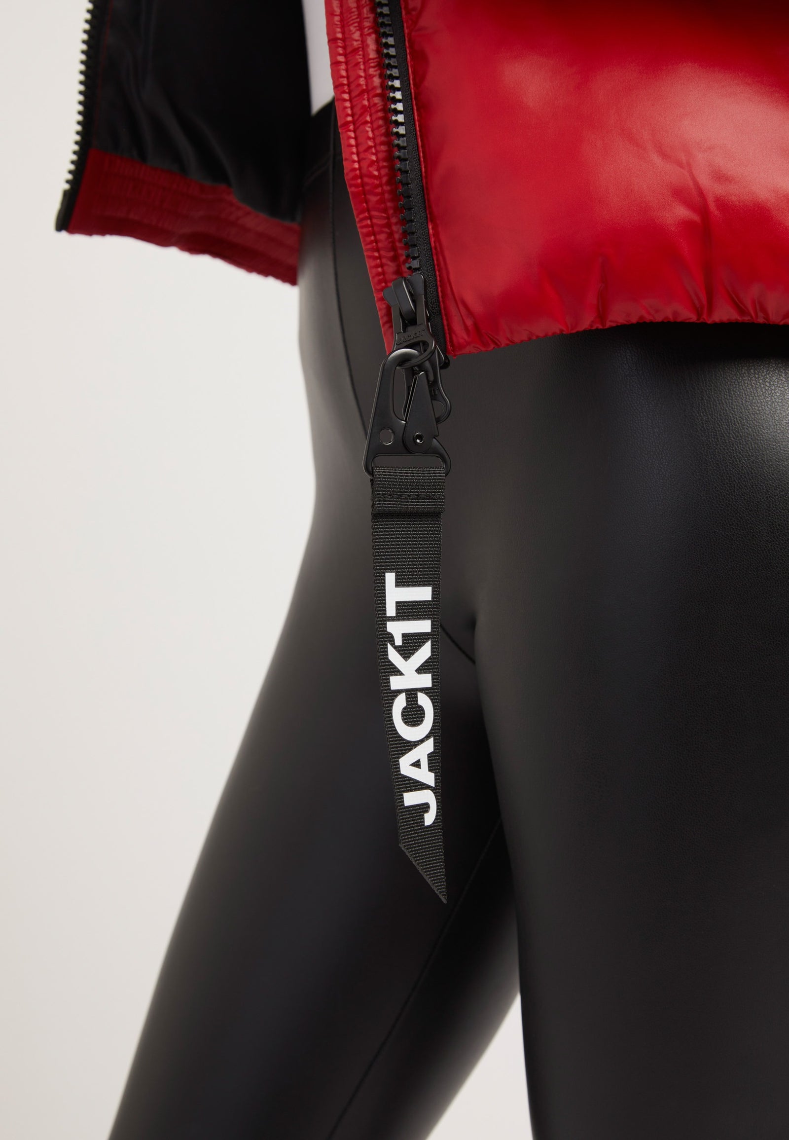 EZ Racer Slick Hood Jacket Cherry Red detail shot by JACK1T
