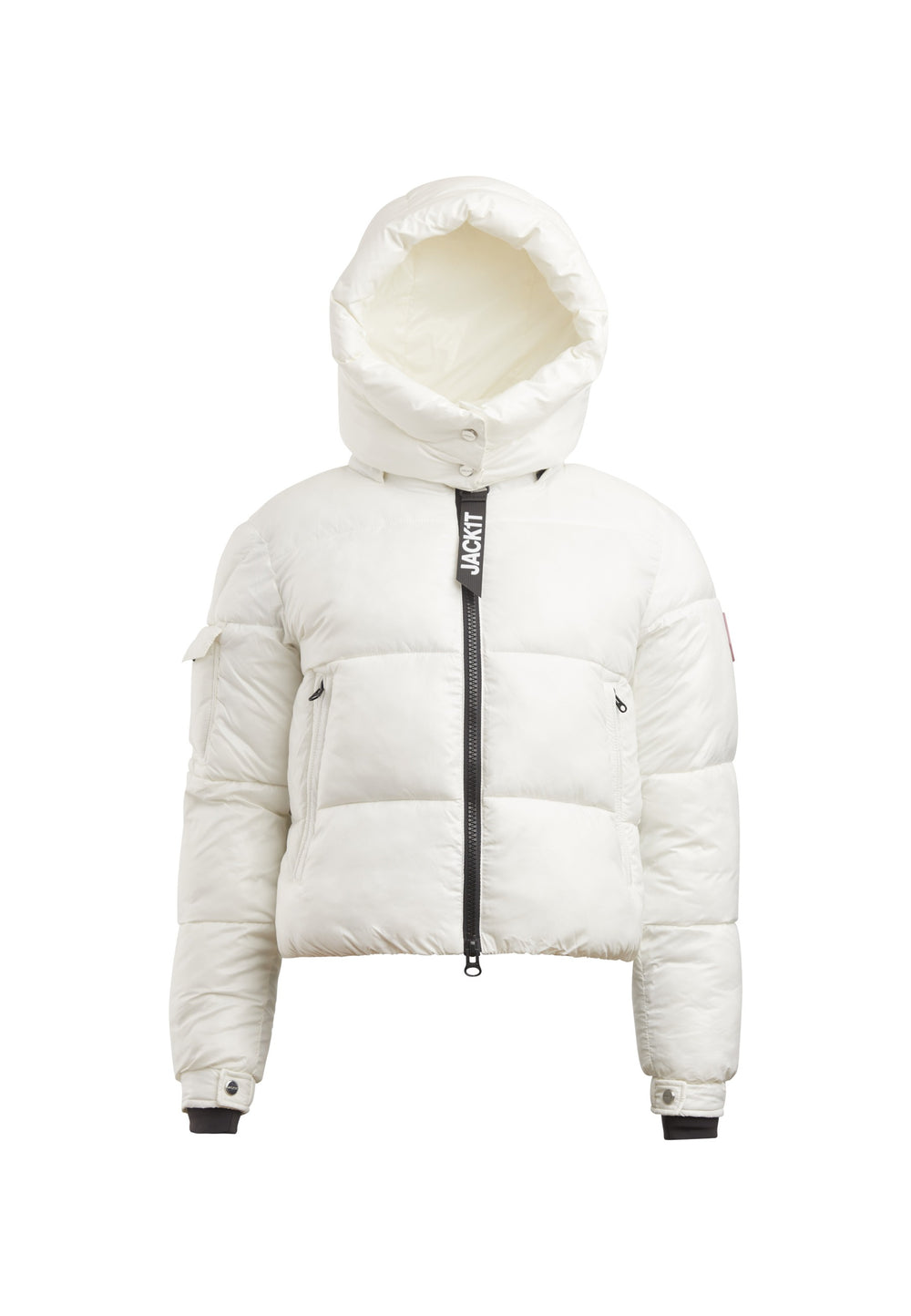 EZ Racer Slick Hood Jacket Snow flat lay swatch