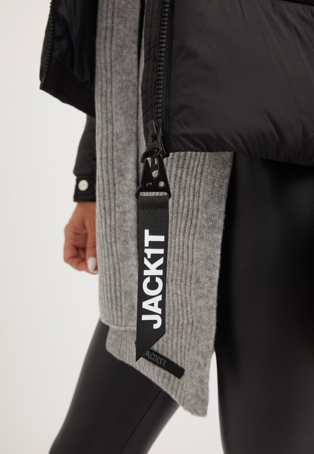 EZ Racer Hood Jacket Matt Black detail shot by JACK1T