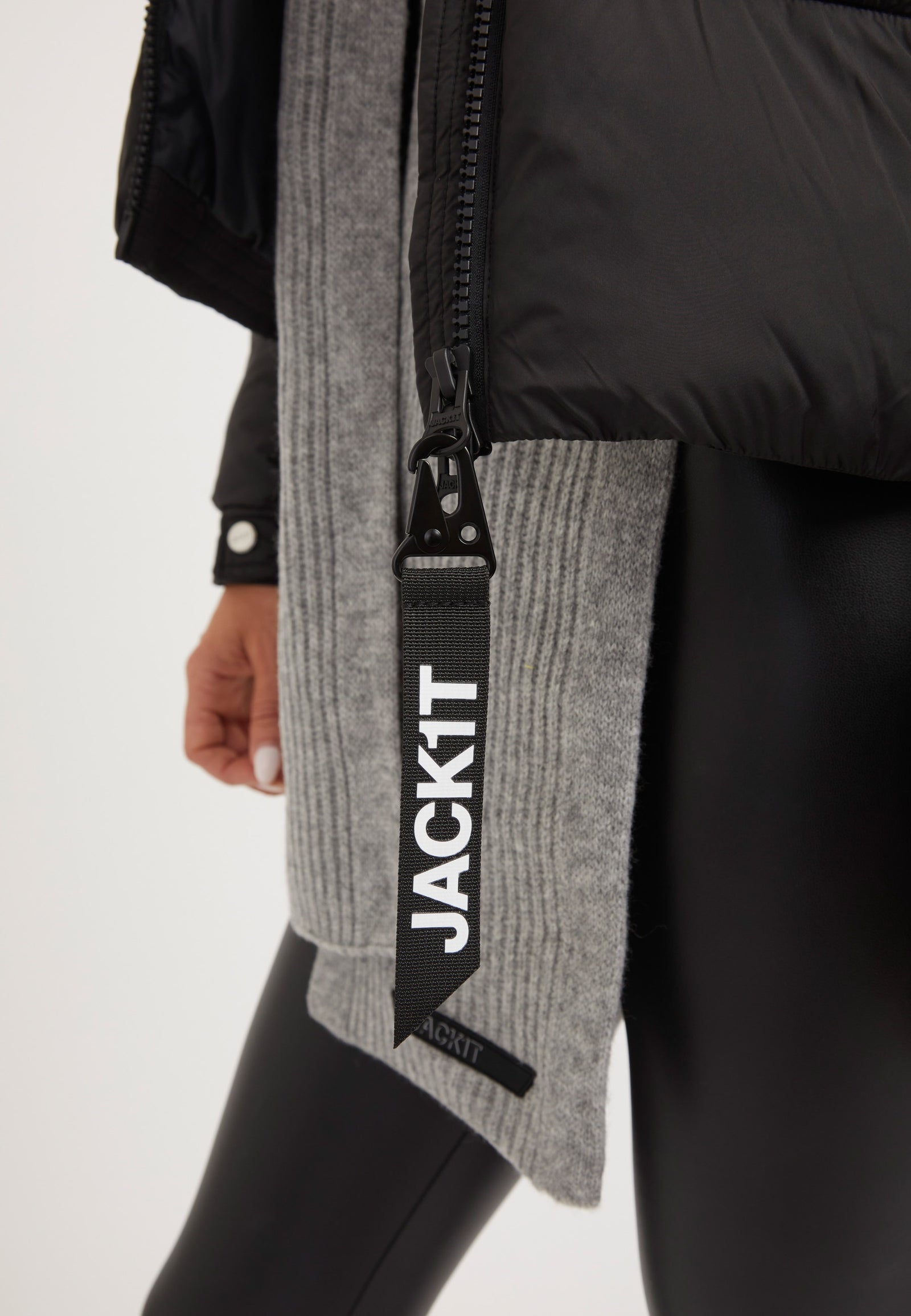 EZ Racer Hood Jacket Matt Black detail shot by JACK1T