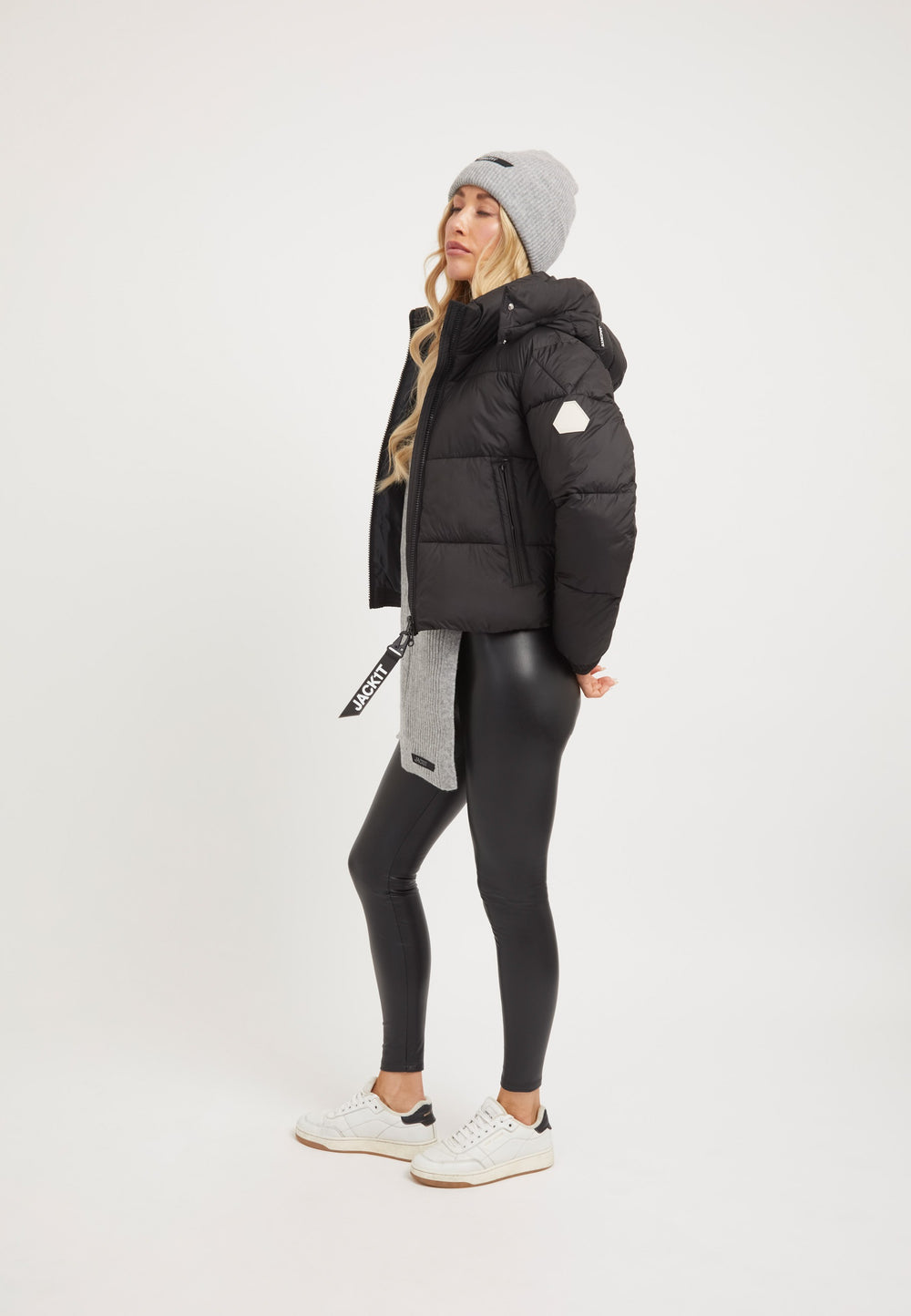 EZ Racer Hood Jacket Matt Black on model detail by JACK1T