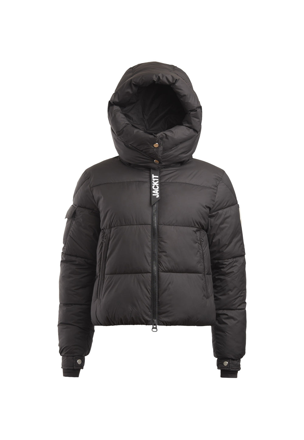 EZ Racer Hood Jacket Matt Black flat lay swatch