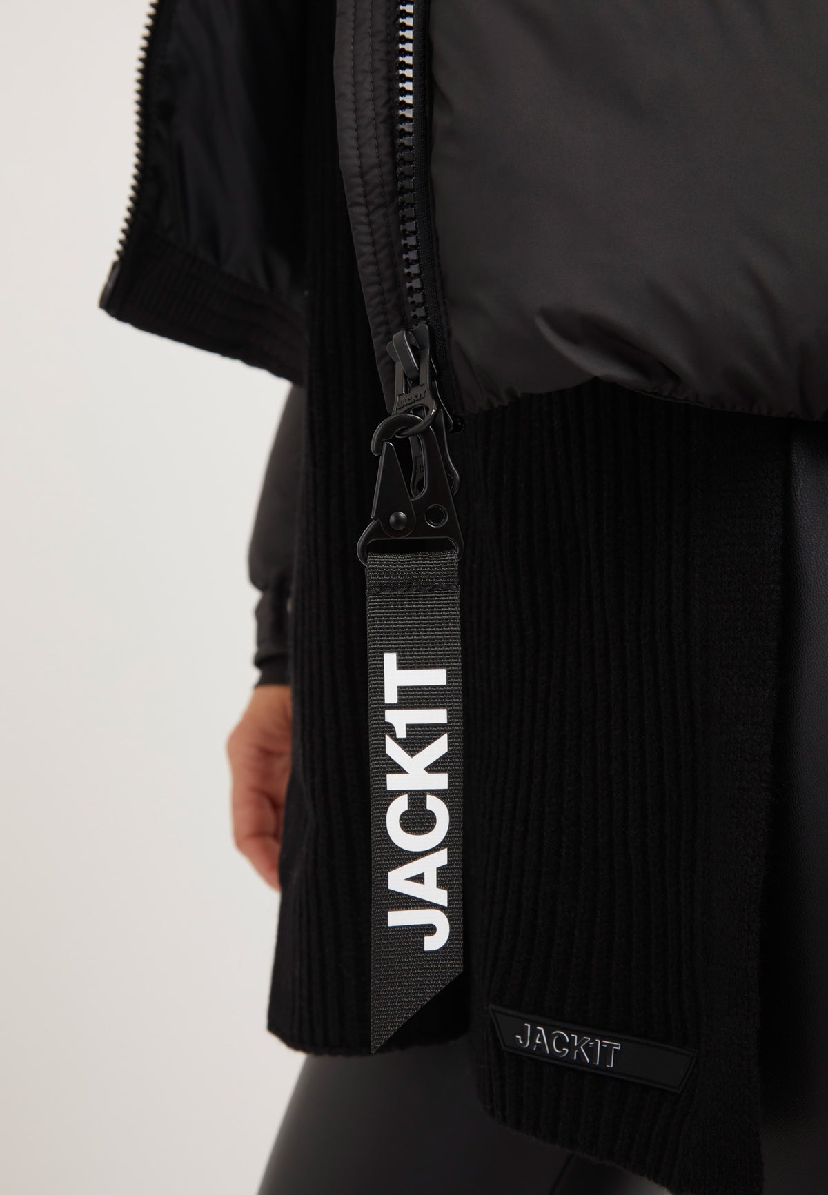 EZ Racer Hood Matt Jacket Black/Cherry Red detail shot by JACK1T