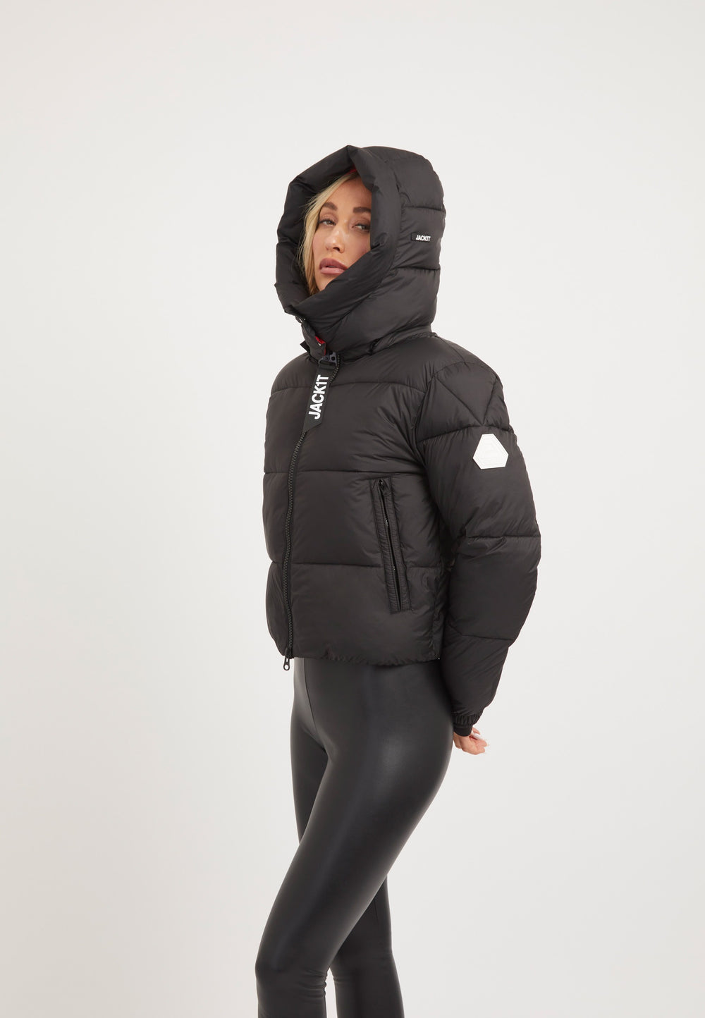 EZ Racer Hood Matt Jacket Black/Cherry Red styled shot by JACK1T