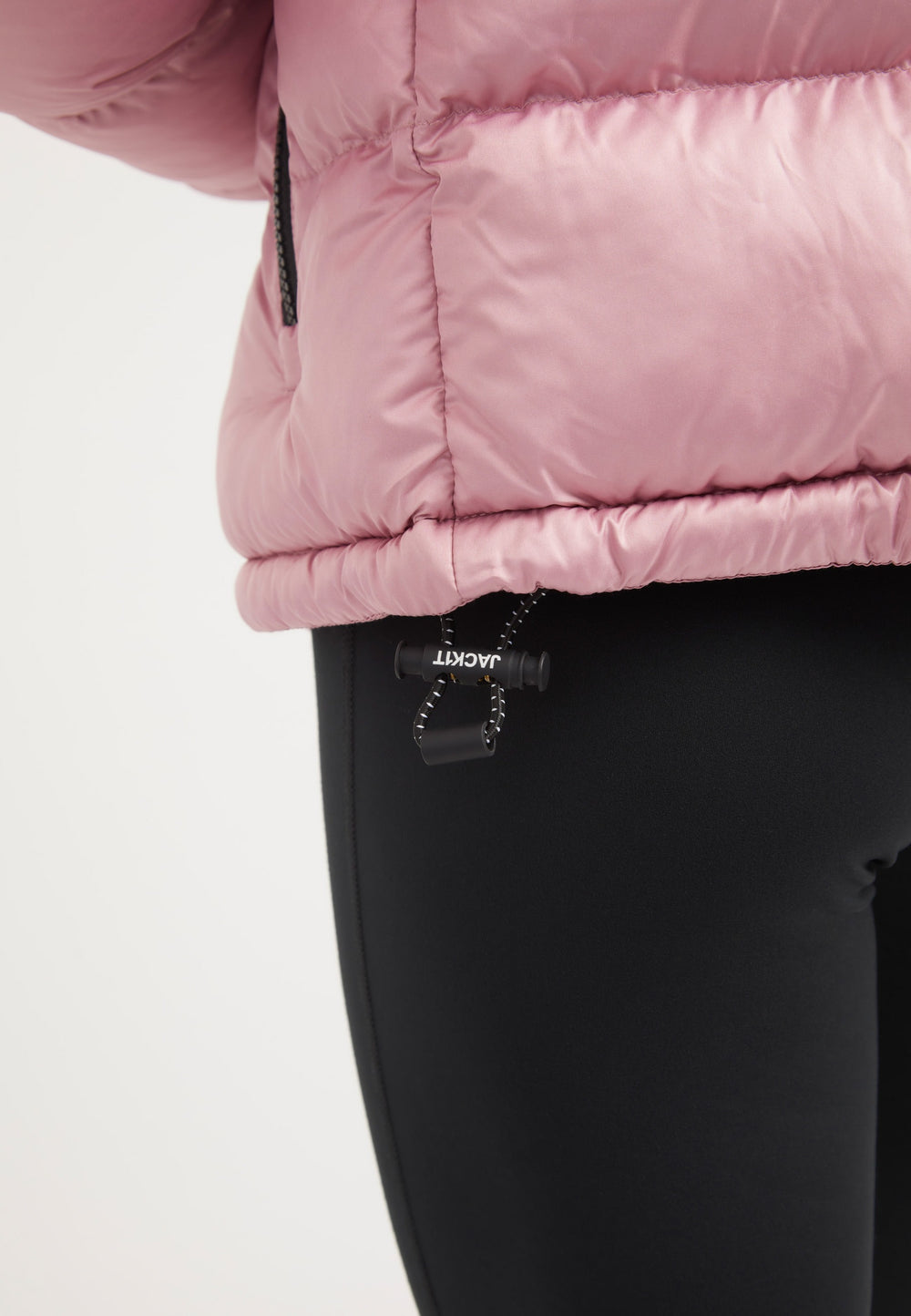 Diamond Funnel Jacket Powder Pink/Black detail shot by JACK1T
