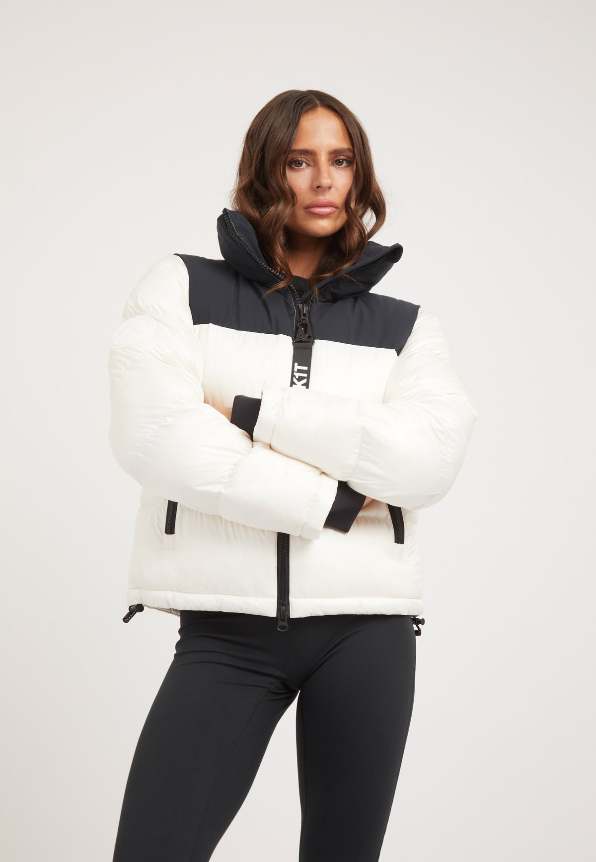 Diamond Funnel Jacket Snow/Black styled shot by JACK1T
